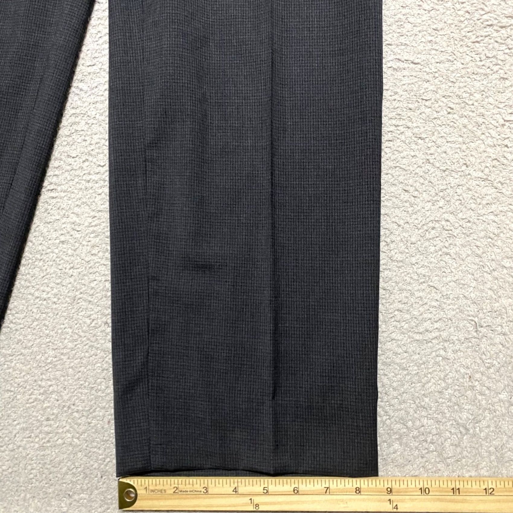 Canali Canali Dress Pants Mens sz 38 Gray Plaid Straight Relaxed 100% Wool Business Size US 38 / EU 54 - 5 Thumbnail