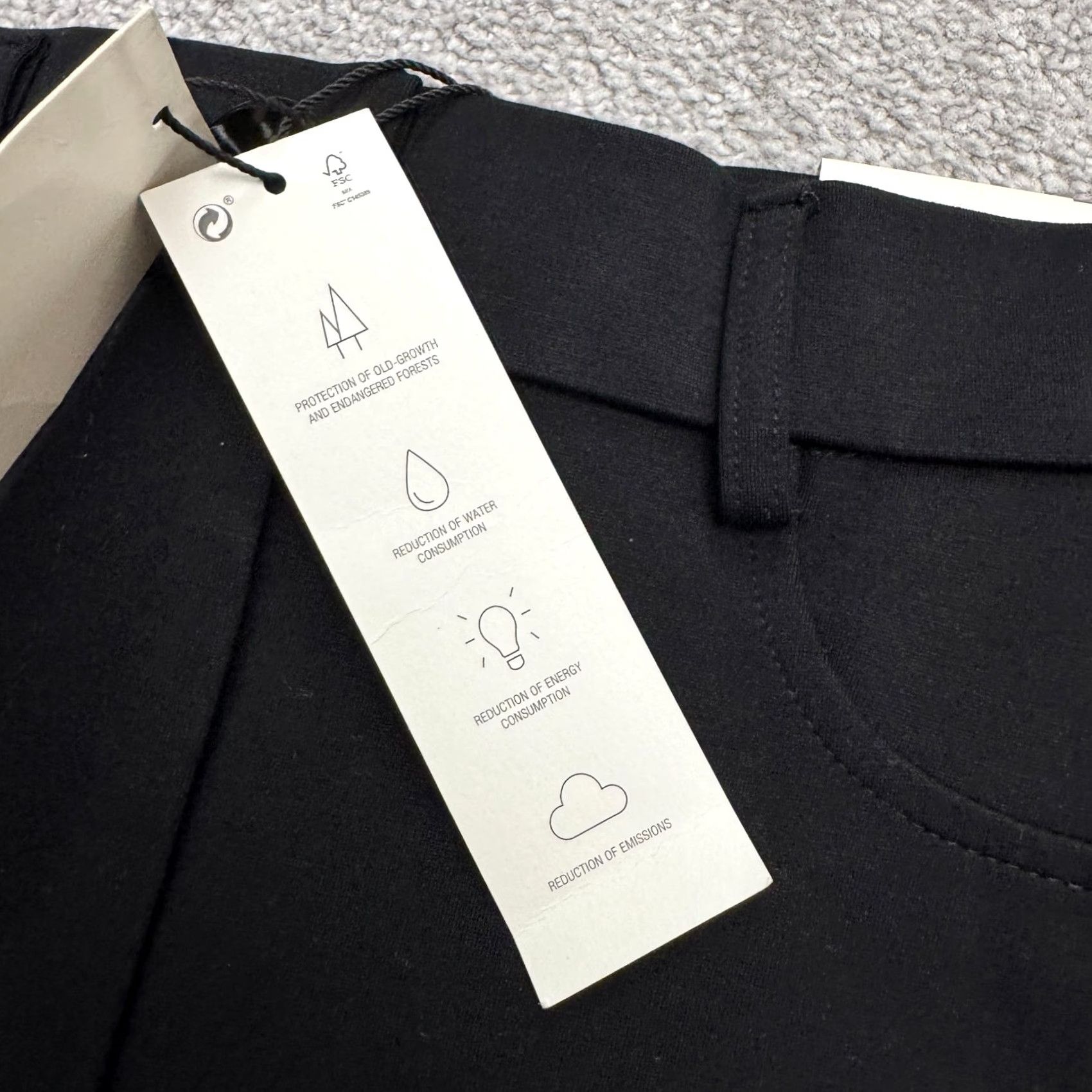 Zara Zara Join Life High Rise Leggings Womens S Black Jegging Stretch NWT Knit Slim Modern Comfort Denim Look Pants Size 28" / US 6 / IT 42 - 6 Thumbnail