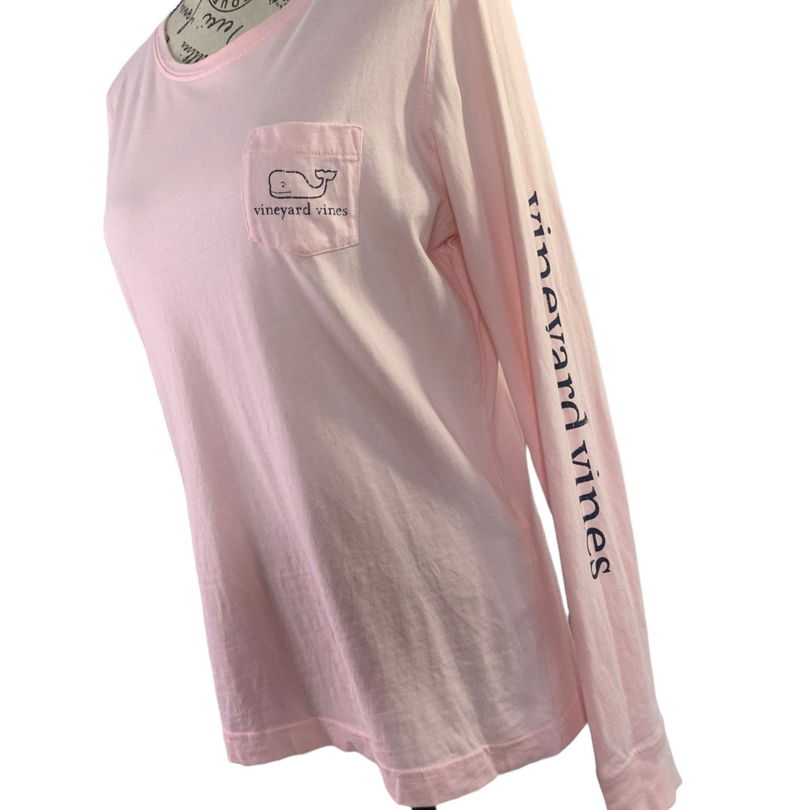 Vineyard Vines Vineyard Vines Womens Pink Long Sleeve Logo Cotton Small Size S / US 4 / IT 40 - 6 Thumbnail
