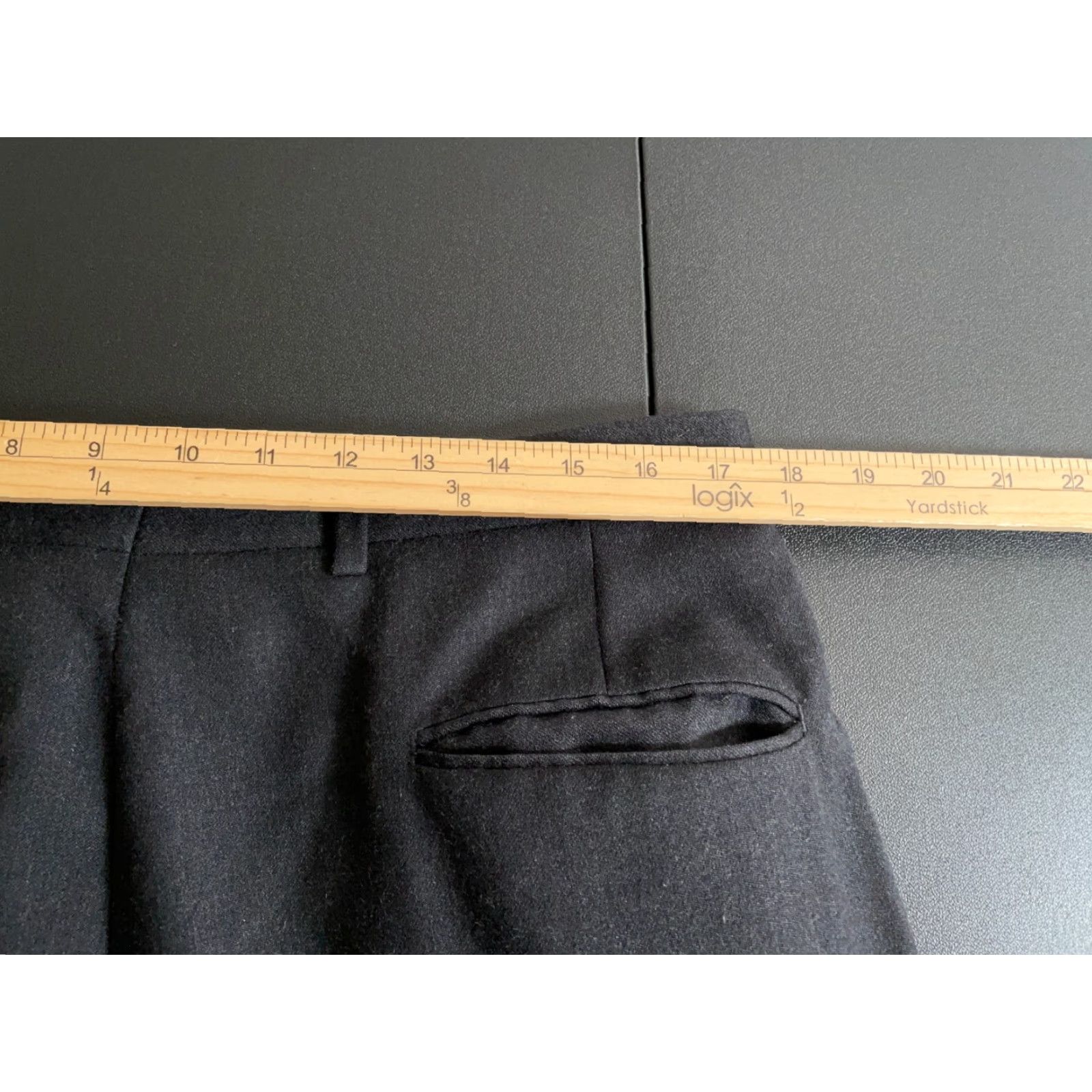 Maje VINTAGE Majer Slacks Wool Pleated Trousers Men's 35 x 27.5" Dark Gray Talon Cuffed Dress Pants Straight Leg Capse?? Size US 35 - 5 Thumbnail