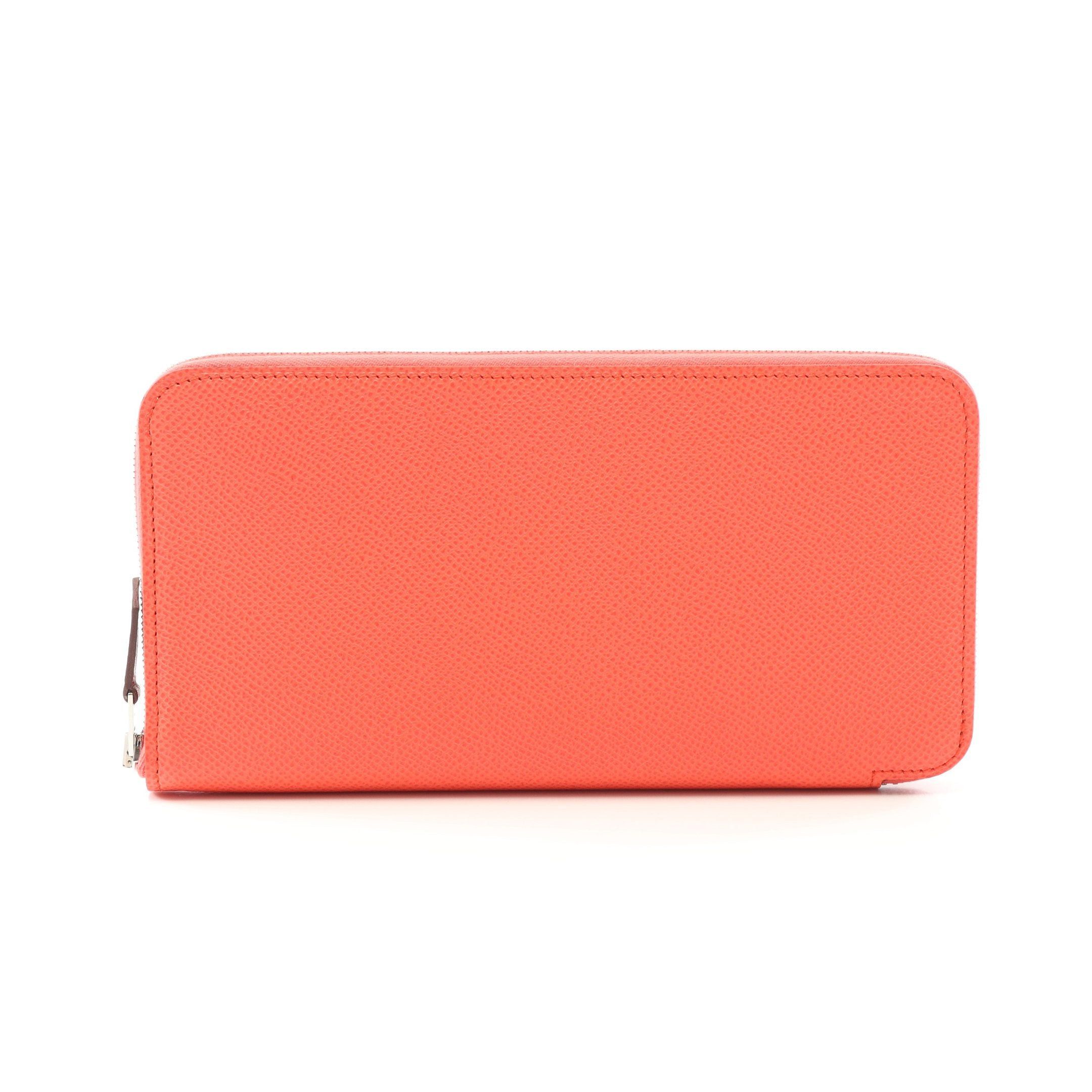 Hermes Hermes Azap Long Silk In Rose Jaipur Round Zipper Wallet Veau Epsom Coral Pink Silver Hardware U Stamp Size ONE SIZE - 1 Thumbnail