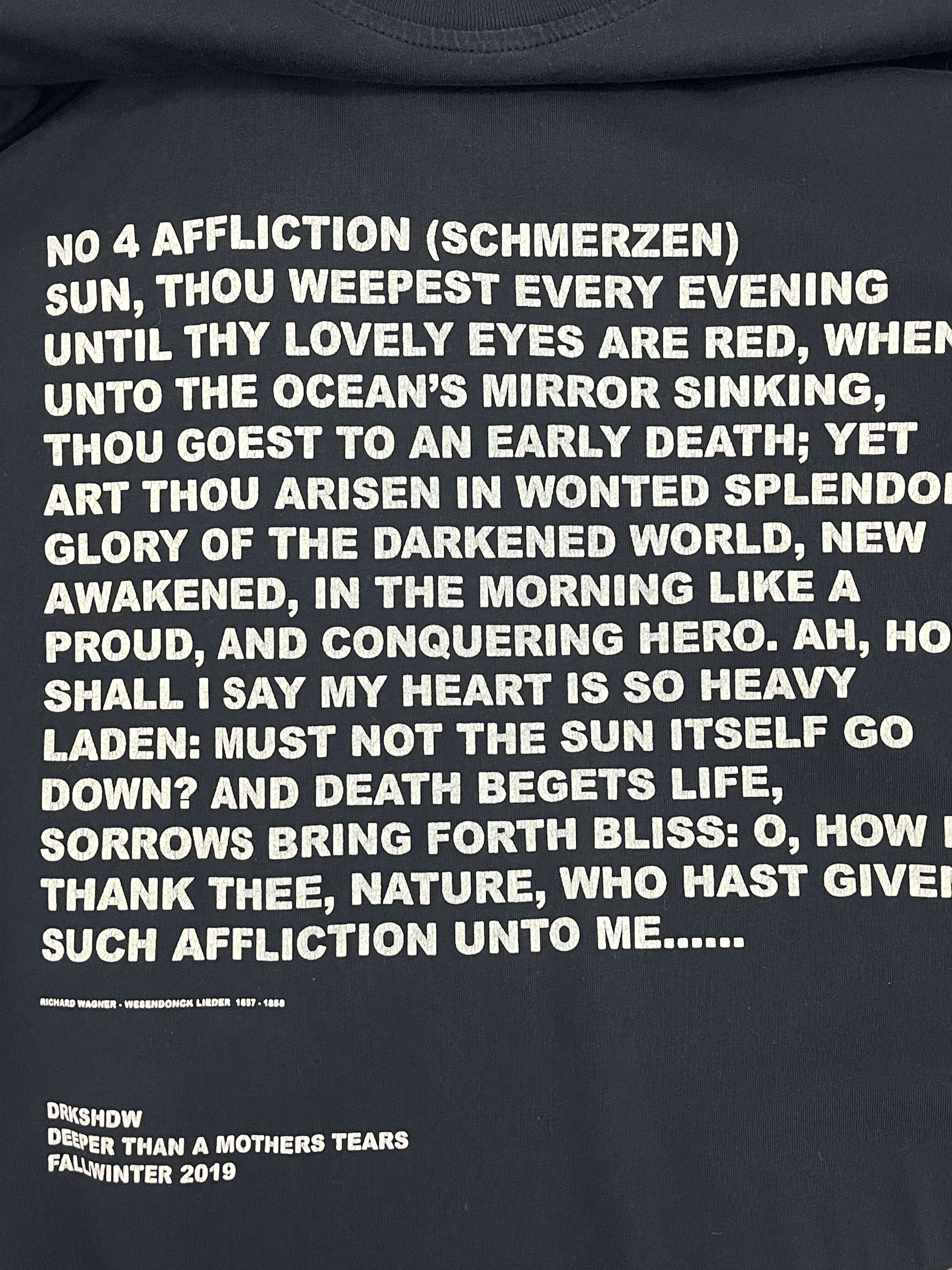 Rick Owens Drkshdw Rick Owens DRKSHDW "Affliction" Jumbo T-Shirt Size US M / EU 48-50 / 2 - 3 Thumbnail