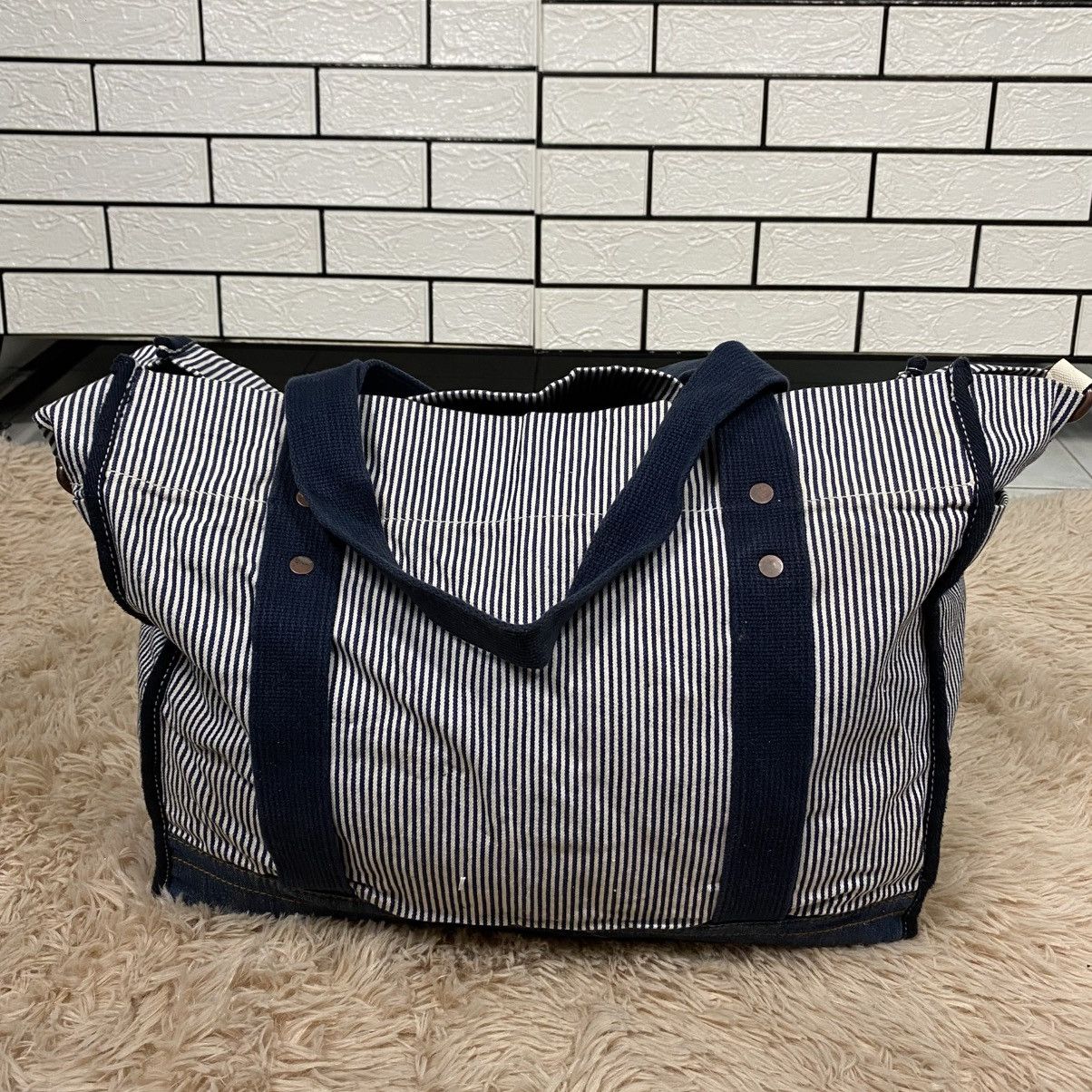 Japanese Brand 📌Vintage Striped Design Chore Bag Gap Hickory Issey Miyake Size ONE SIZE - 6 Thumbnail