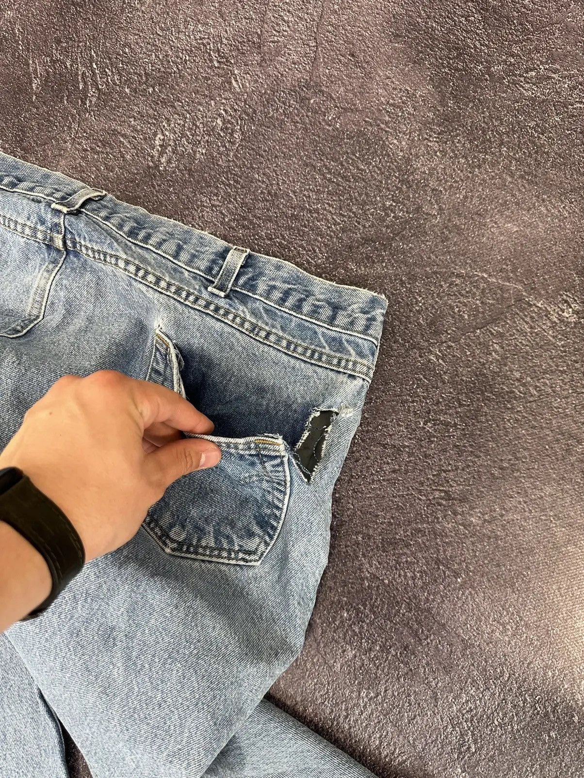 Carhartt × Vintage Vintage Carhartt Traditional Fit Light Blue USA Denim Jeans Size US 42 / EU 58 - 7 Thumbnail