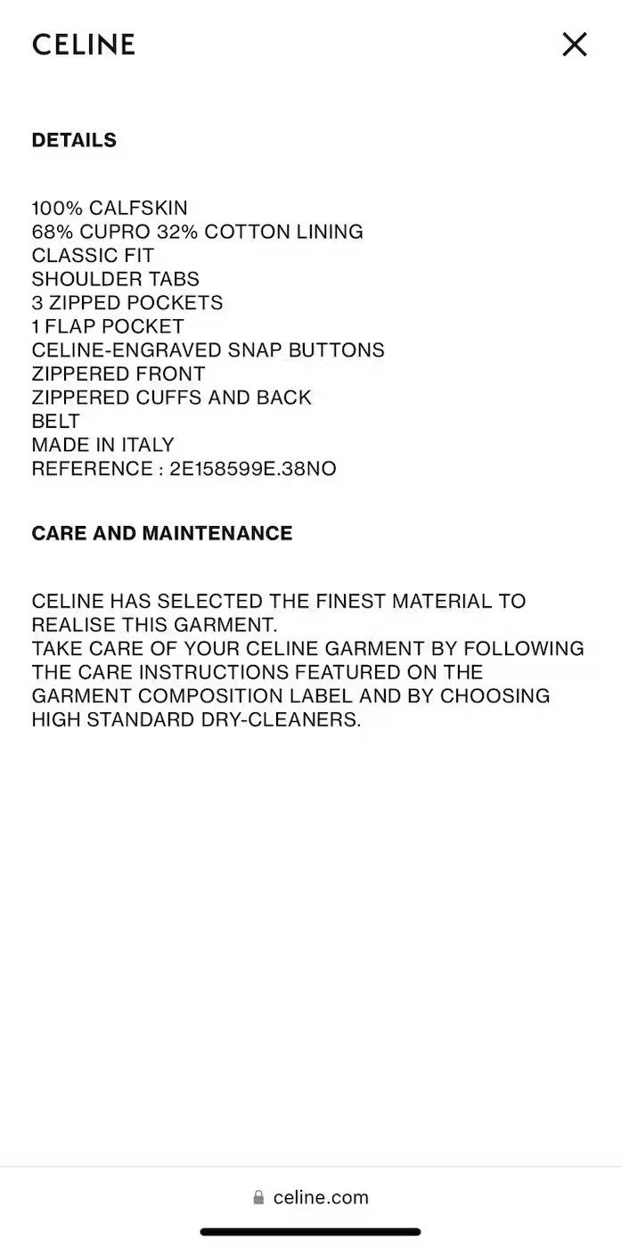 Celine × Hedi Slimane Celine X Hedi slimane Leather biker jacket Size US M / EU 48-50 / 2 - 4 Thumbnail