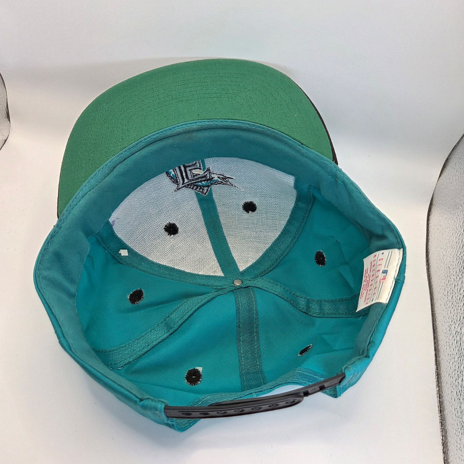Vintage Vintage Florida Marlins Snapback Hat Teal Black 90s Annco Size ONE SIZE - 8 Thumbnail