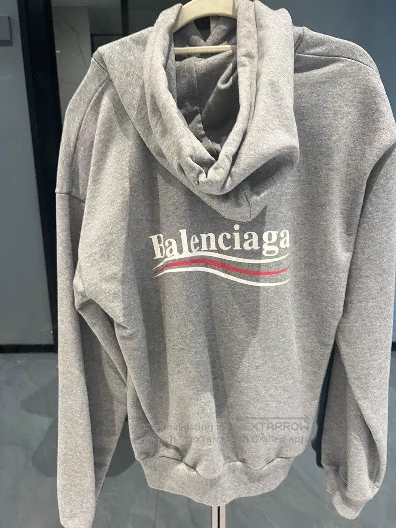 Balenciaga Balenciaga Gray Hooded Sweatshirt Size US XS / EU 42 / 0 - 5 Thumbnail