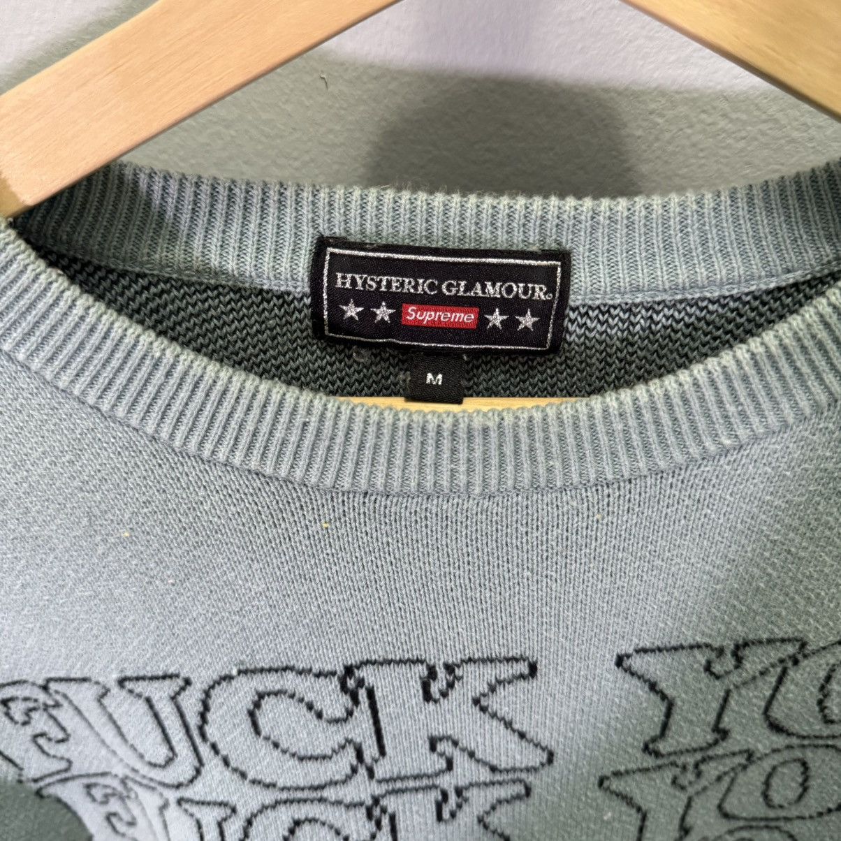 Hysteric Glamour × Supreme Supreme Hysteric Glamour F*** You Sweater M Light Blue FW17 Size US M / EU 48-50 / 2 - 2 Thumbnail