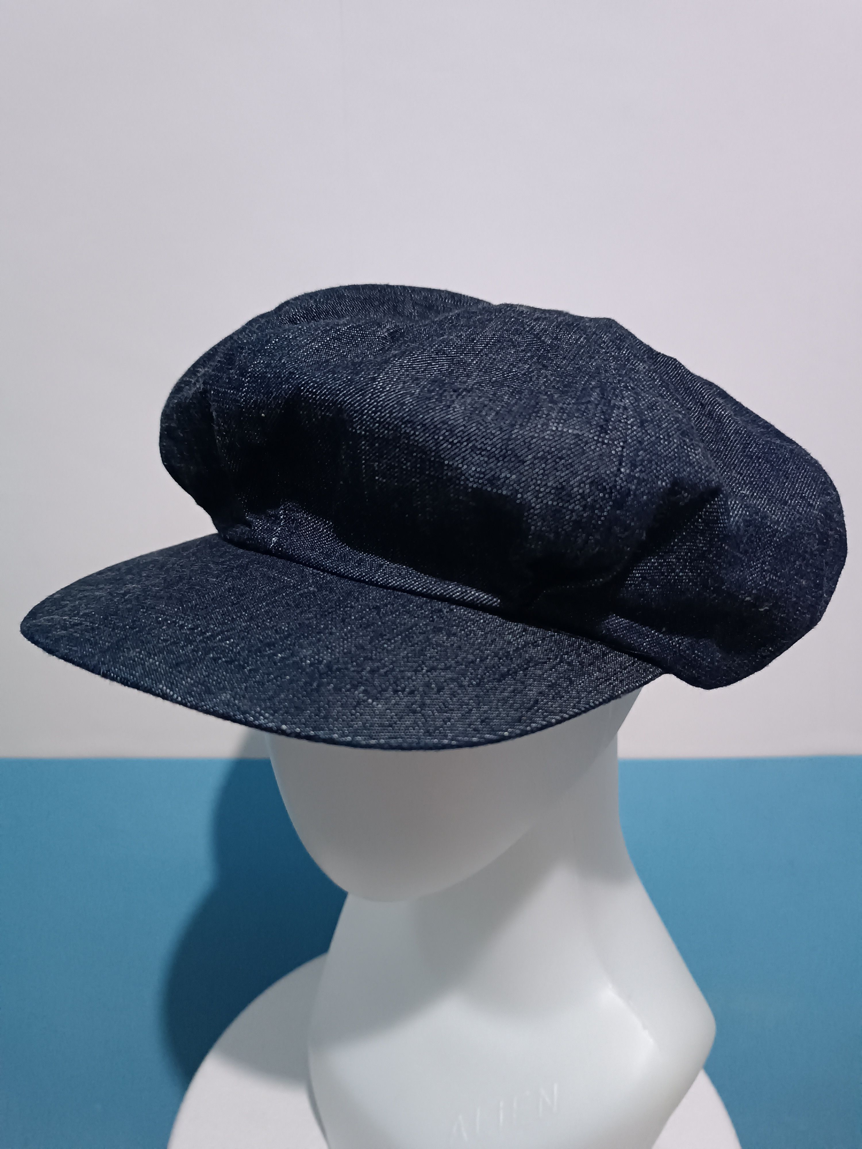 Japanese Brand Japanese Deep Blue Denim Baker Boy Hat Size ONE SIZE - 1 Thumbnail
