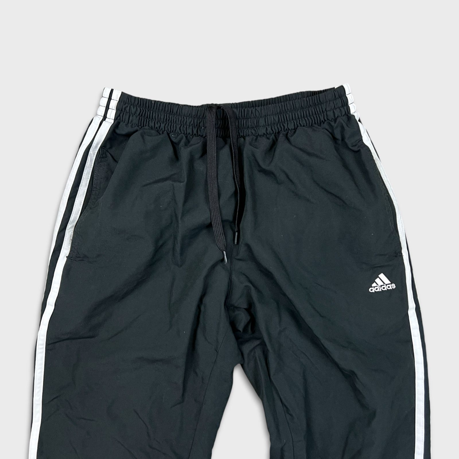 Adidas × Vintage Adidas Track Pants Small Essentials Stripes Trefoil Athletic Size US 27 - 2 Thumbnail