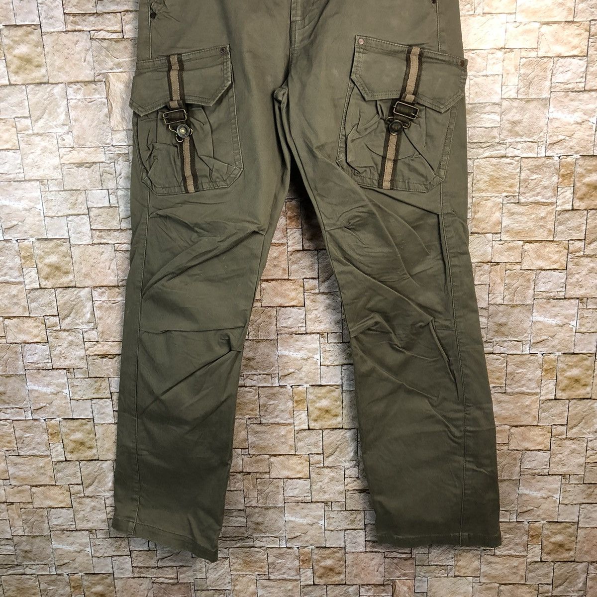 Japanese Brand Japanese Brand Green Cargo Multipocket Pants #A127 Size US 32 / EU 48 - 3 Thumbnail