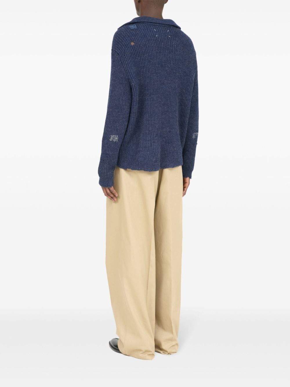 Maison Margiela oc11z0925 Summer Shetland Sweater in Blue Size US M / EU 48-50 / 2 - 5 Thumbnail