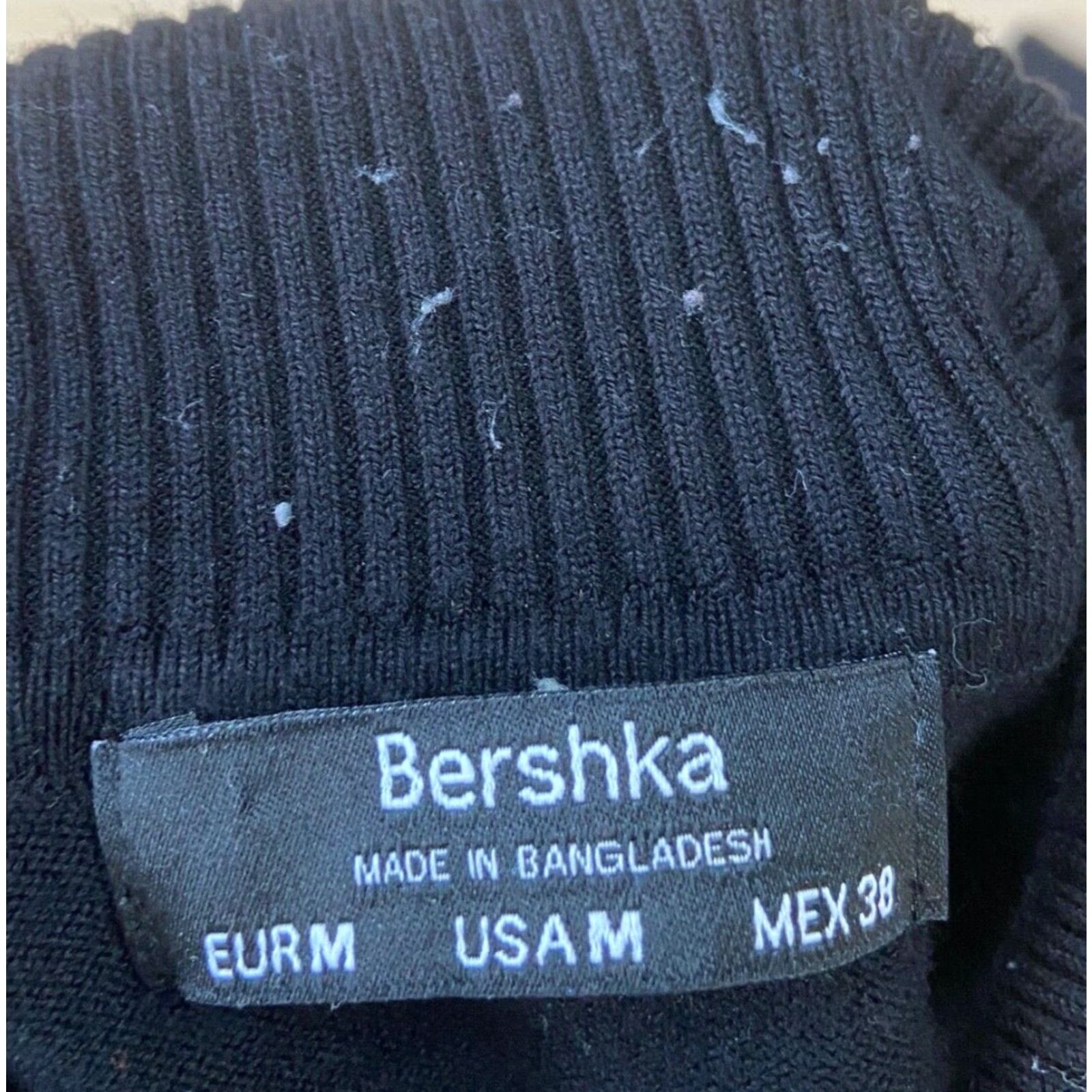 Bershka Bershka Sweater Womens Medium Black Turtleneck Long Sleeve Knit Pullover Size M / US 6-8 / IT 42-44 - 2 Thumbnail