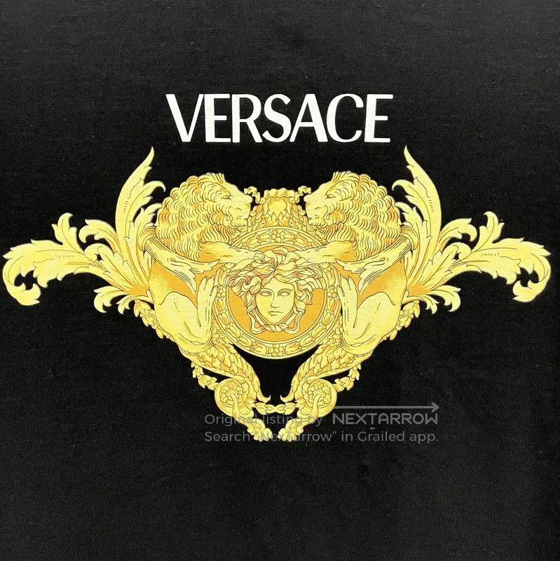 Versace Versace Black Cotton Short Sleeve T-Shirt . Size US XL / EU 56 / 4 - 3 Thumbnail