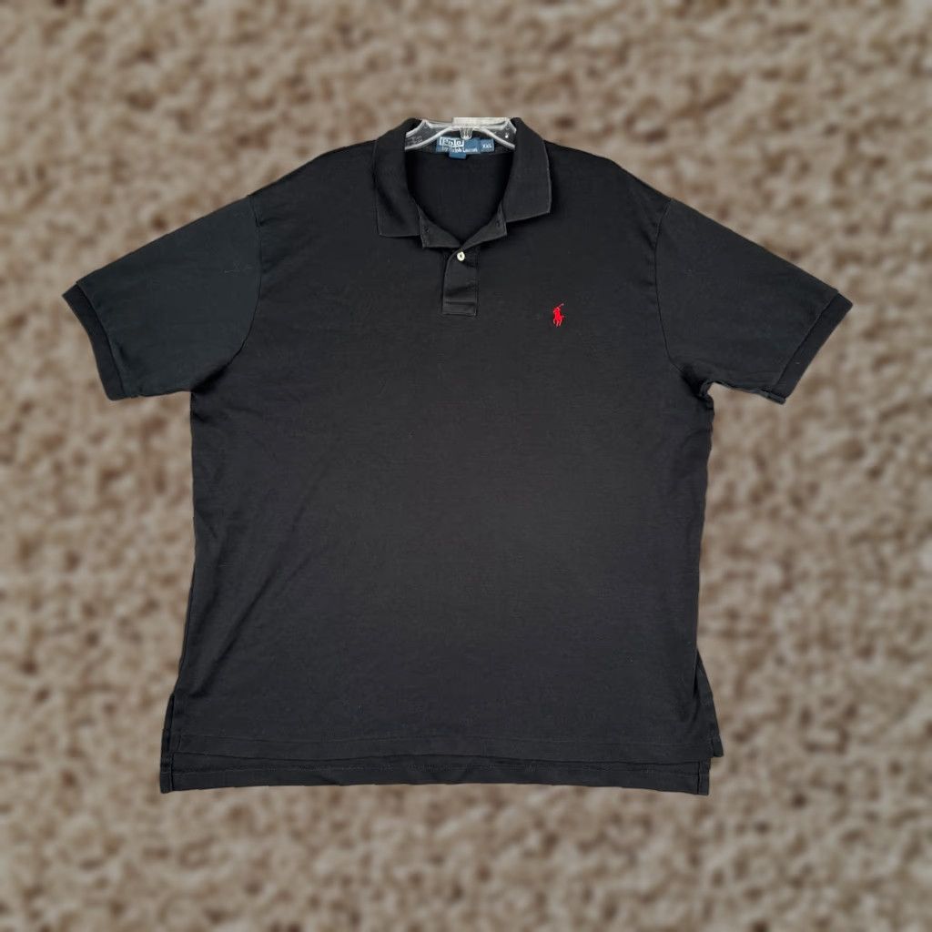 Polo Ralph Lauren VINTAGE Polo Ralph Lauren Polo Shirt Adult 2XL Black 100% Cotton Polo Shirt Polo Ralph Lauren Mens 2XL Black Vintage Sports Modern American 90s Size US XXL / EU 58 / 5 - 1 Thumbnail