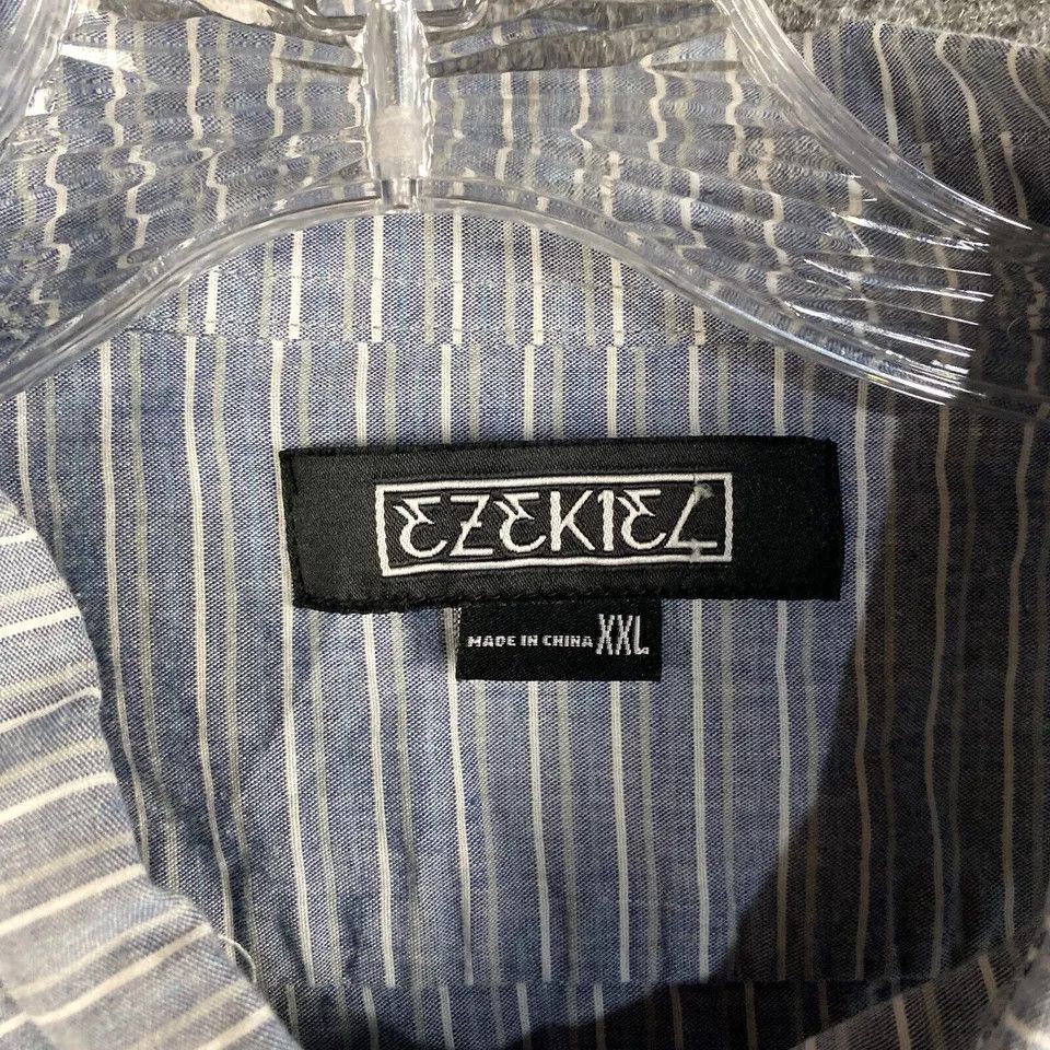 Ezekiel Ezekiel Button Down Shirt Men's XXL Short Sleeve 2XL Striped Size US XXL / EU 58 / 5 - 3 Thumbnail