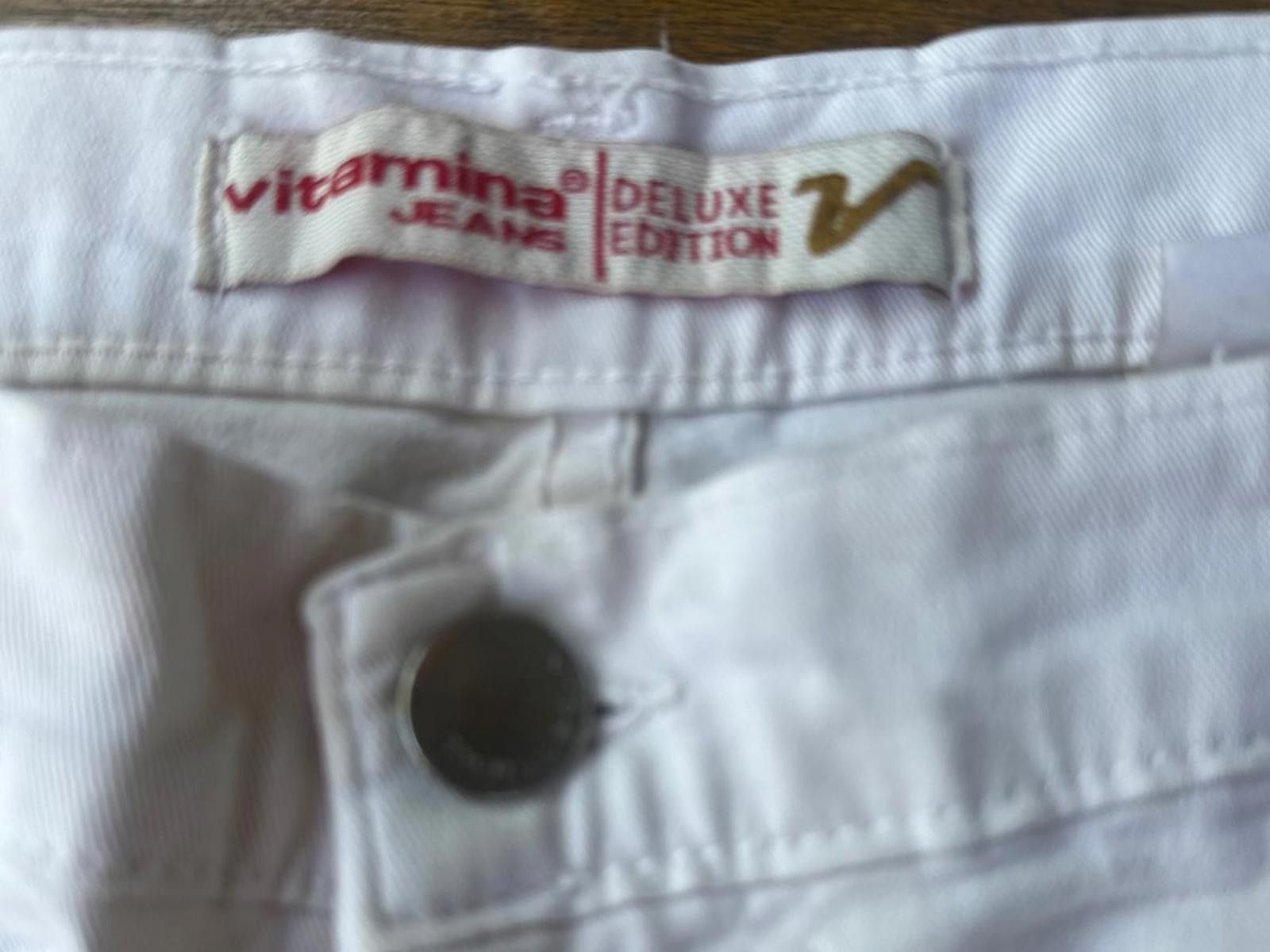 Vitaliano Vitamina Jeans Deluxe Edition White Denim Sz50 Made in Italy Size US 35 - 6 Thumbnail