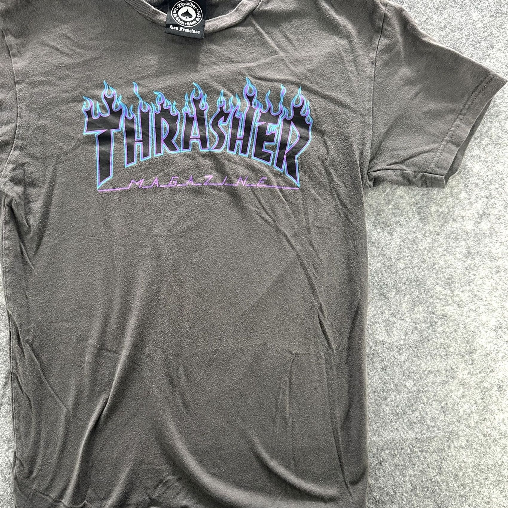 Thrasher Thrasher Shirt Mens XS Black Blue Flame Logo Graphic Tee Skateboard Tattoo Tee Size US XS / EU 42 / 0 - 4 Thumbnail