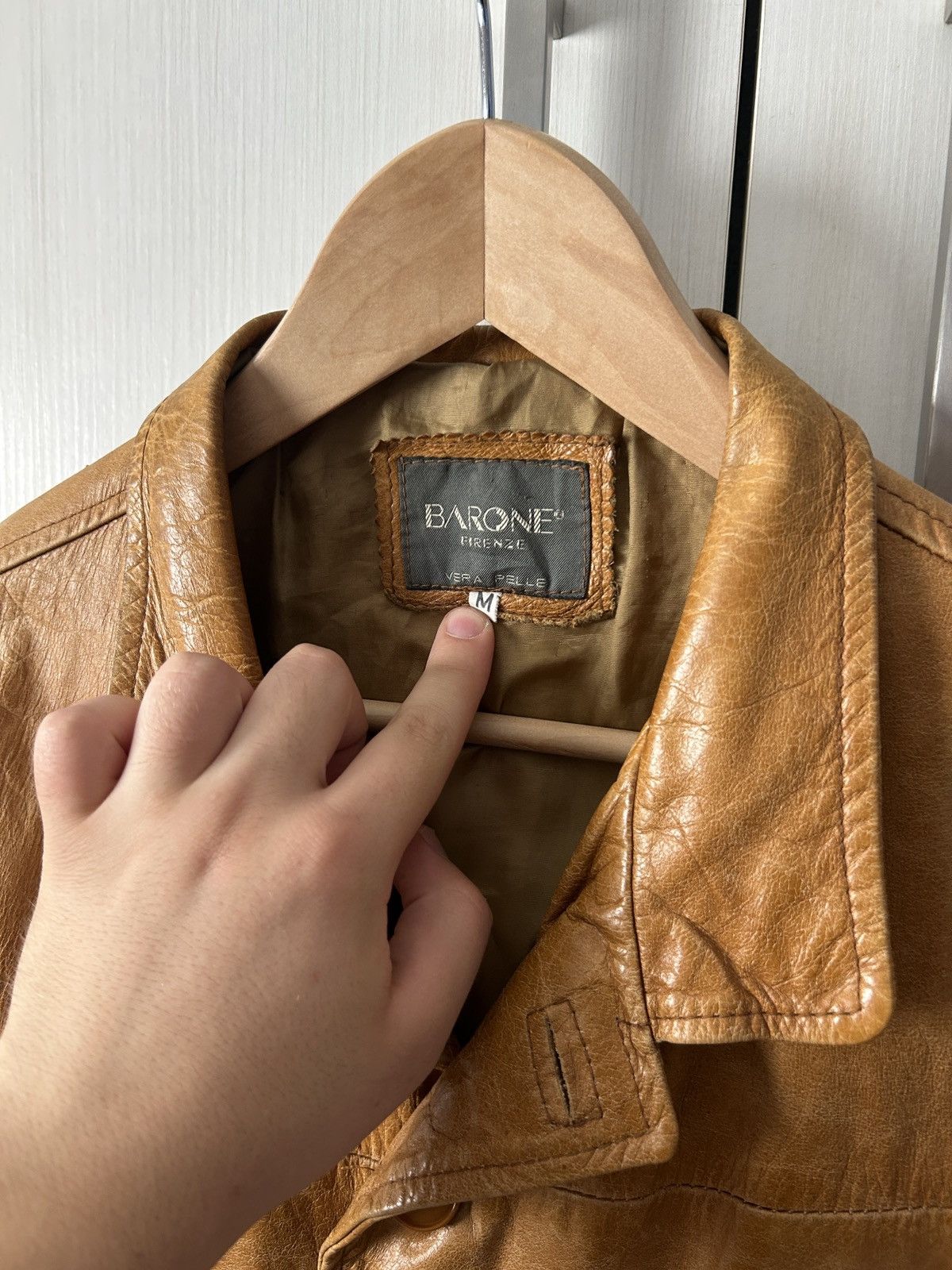 Vera Pelle Vintage Barone Firenze genuine leather jacket mens Size US M / EU 48-50 / 2 - 4 Thumbnail