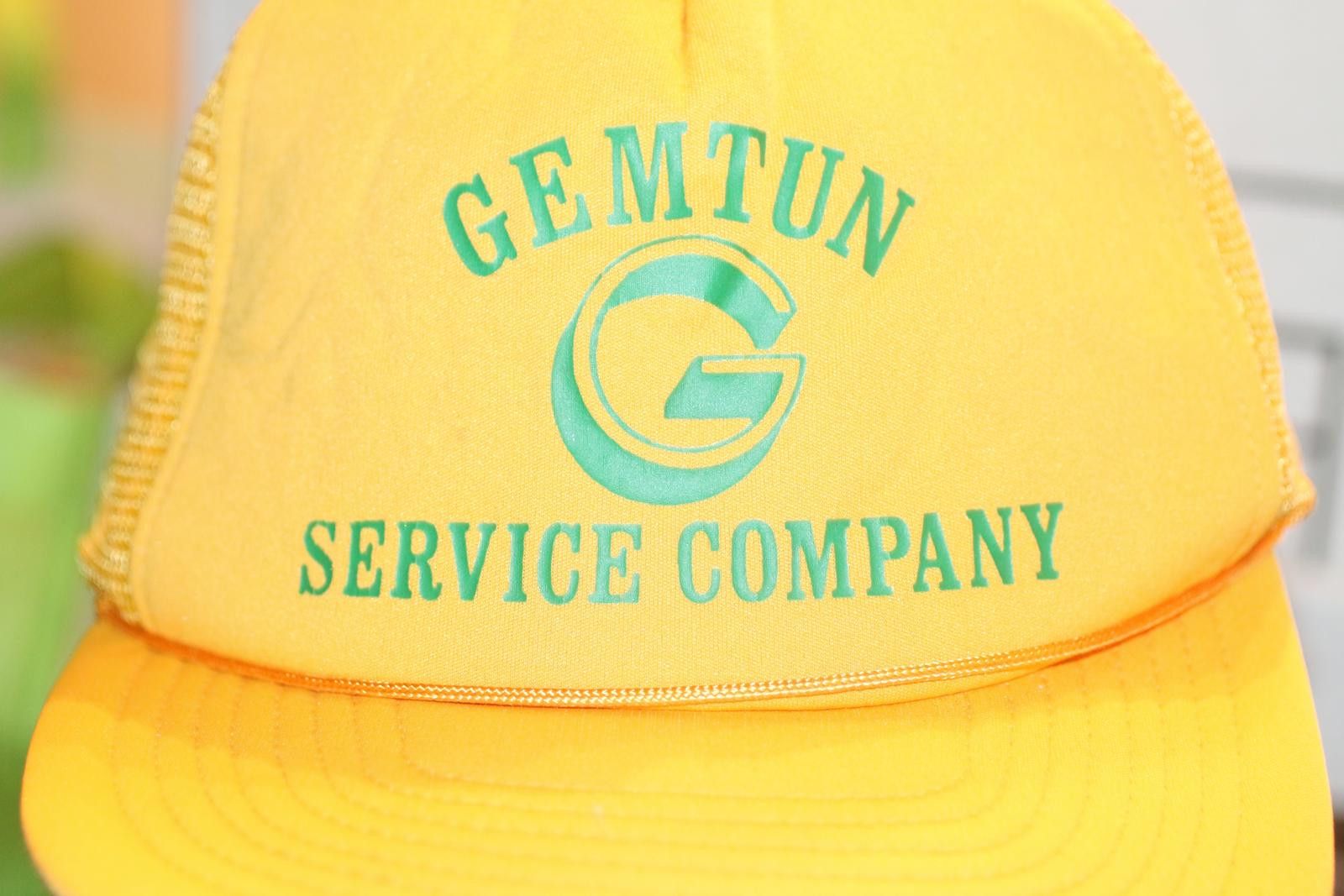 Other Vintage GEMTUN Service Company Trucker Hat Yellow Mesh Cap Size ONE SIZE - 2 Thumbnail
