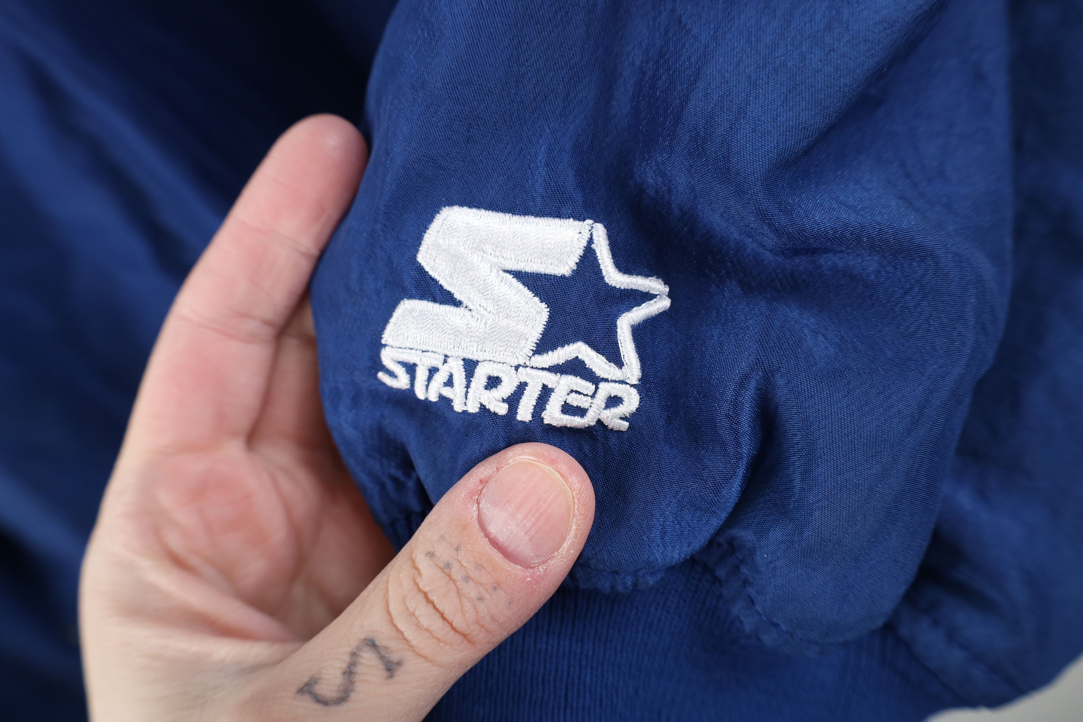 Starter Vintage 90s Starter Lined Pullover Windbreaker Jacket Blue Size US XXL / EU 58 / 5 - 4 Thumbnail