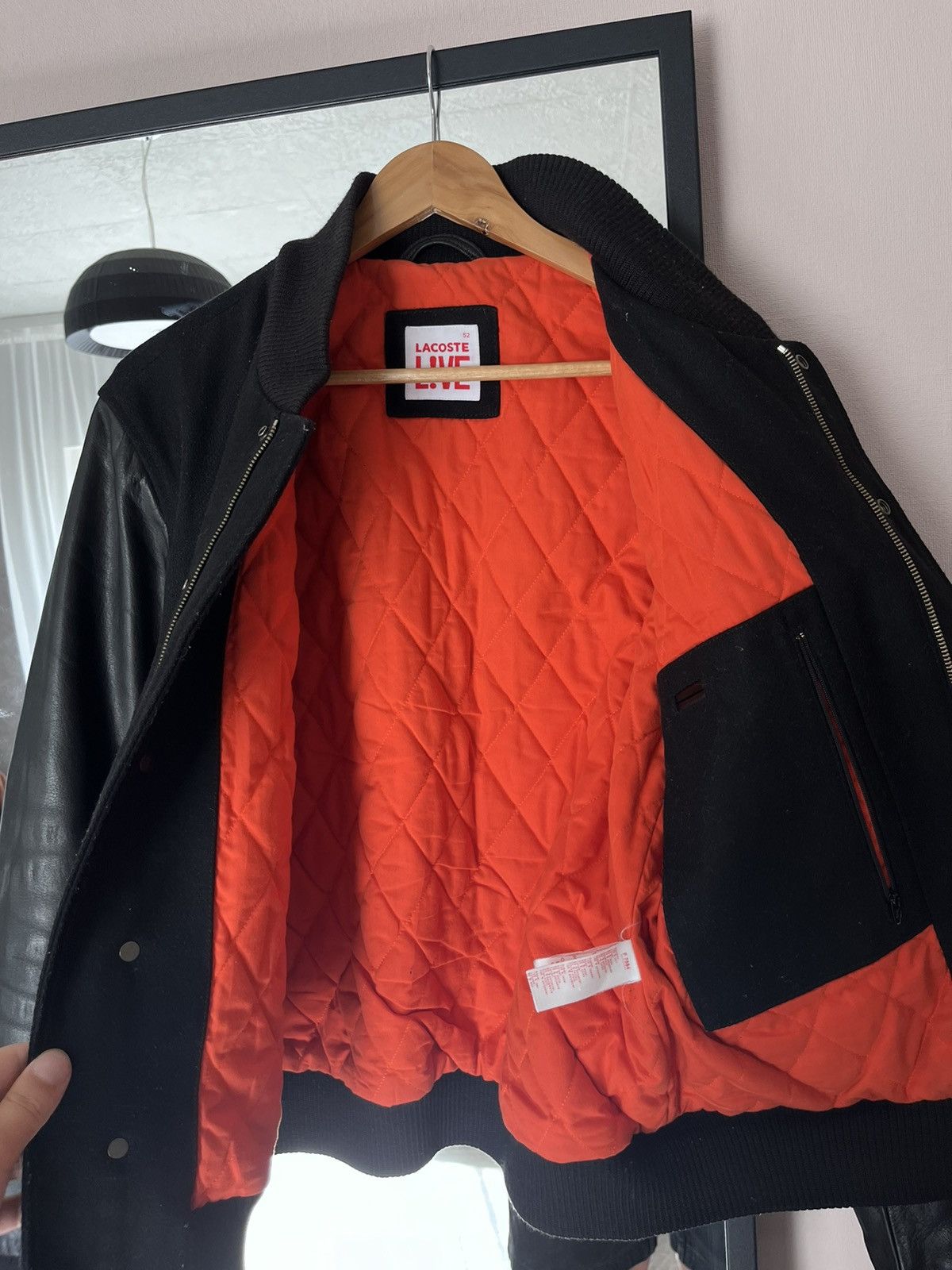 Lacoste Lacoste Live! Wool/Leather JacketBomber Big Embroidered Logo Size US L / EU 52-54 / 3 - 7 Thumbnail