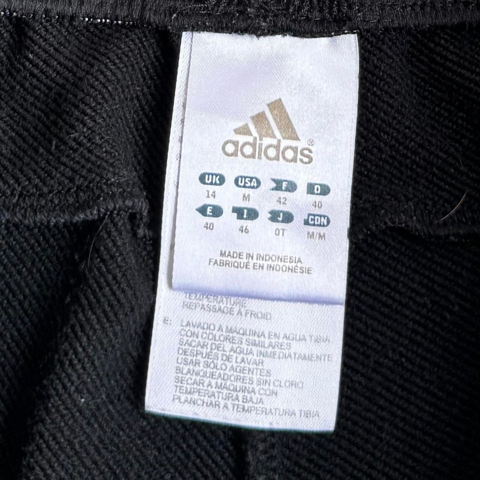 Adidas × Vintage Vintage Y2K Adidas Black & Blue Embroidered Opium Sweatpants Size 34" / US 12 / IT 48 - 4 Thumbnail