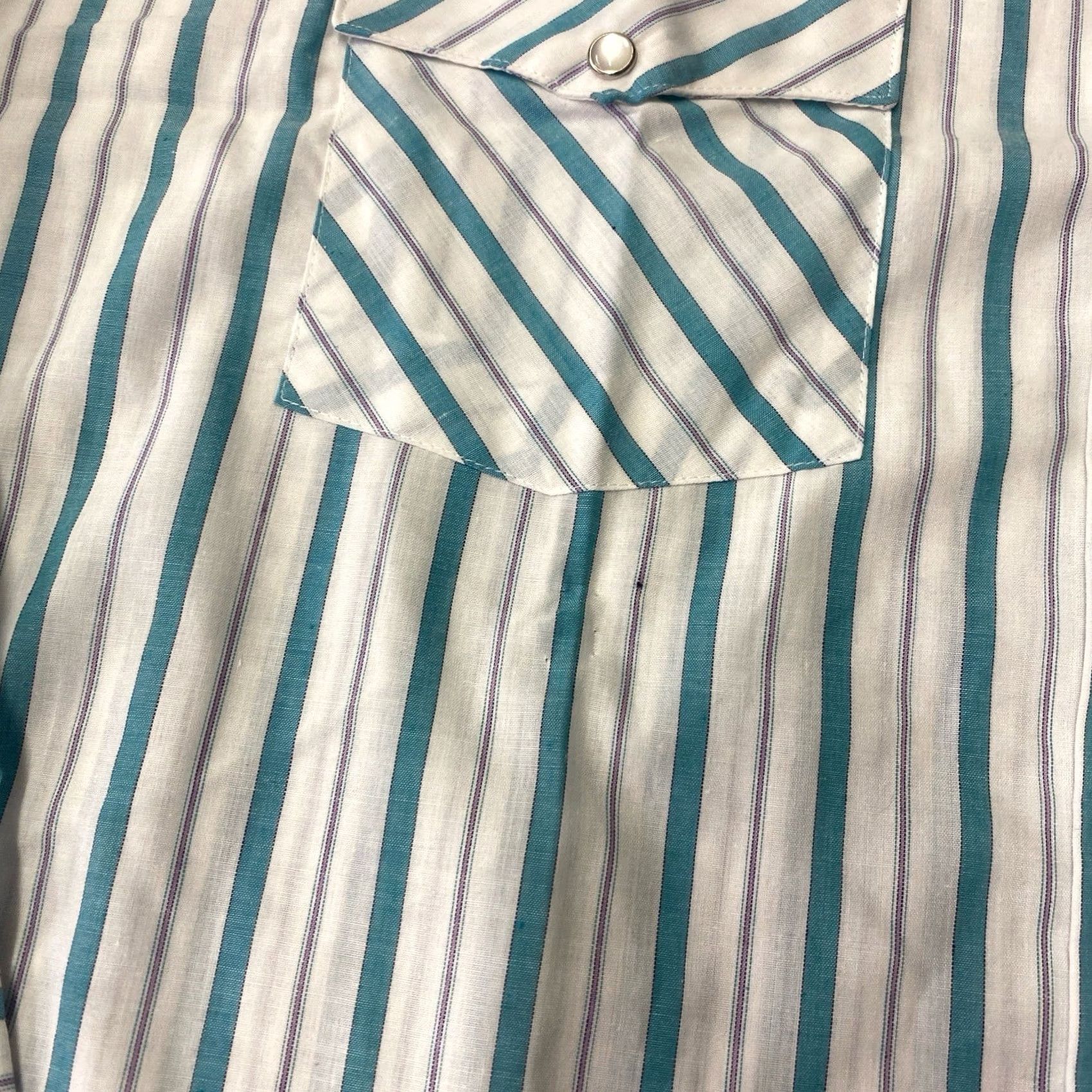 Vintage VINTAGE R Bar S Shirt Mens XL Blue Pearl Snap Western Classic Ranch Chore NWT Size US XL / EU 56 / 4 - 2 Thumbnail