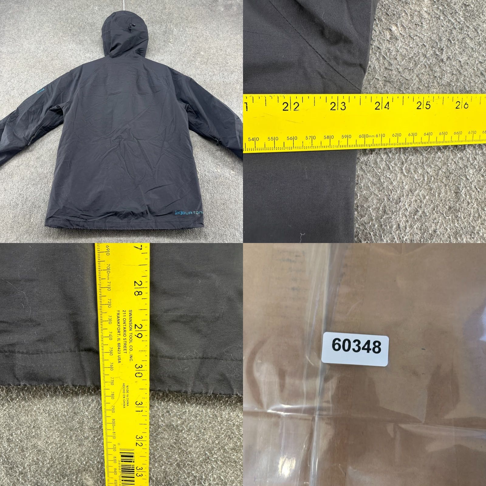 Burton Burton Jacket Men M Black Goretex Hooded Full Zip Performance Shell Rain Coat Size US M / EU 48-50 / 2 - 9 Thumbnail