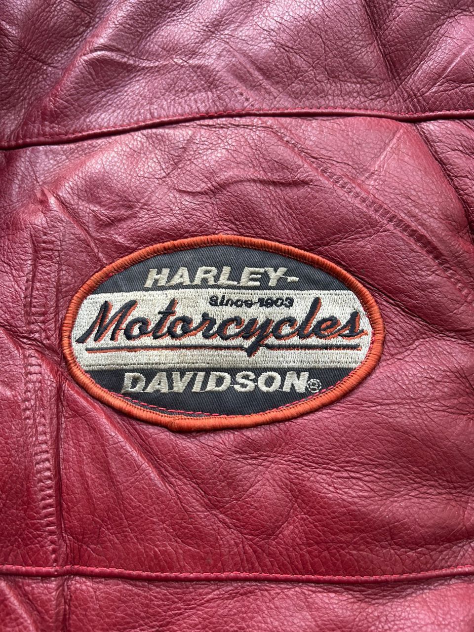 Harley Davidson × Leather × Vintage Vintage Leather Jacket Harley Davidson Size US L / EU 52-54 / 3 - 3 Thumbnail