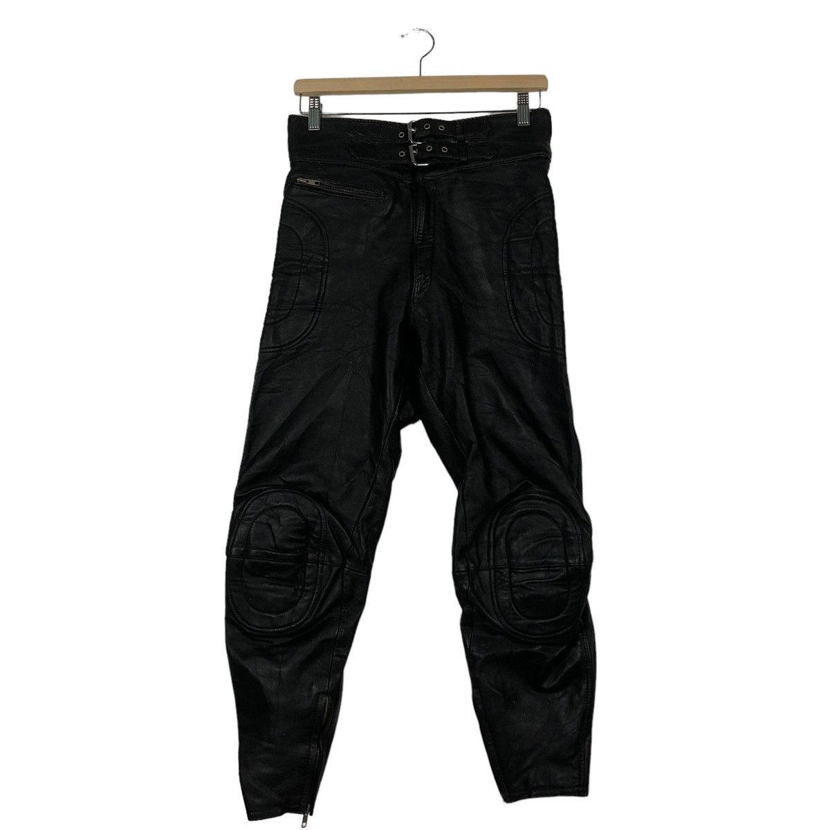 🔥VINTAGE LEATHER TROUSERS RACING PANTS SAFETY MOTOR CROSS
