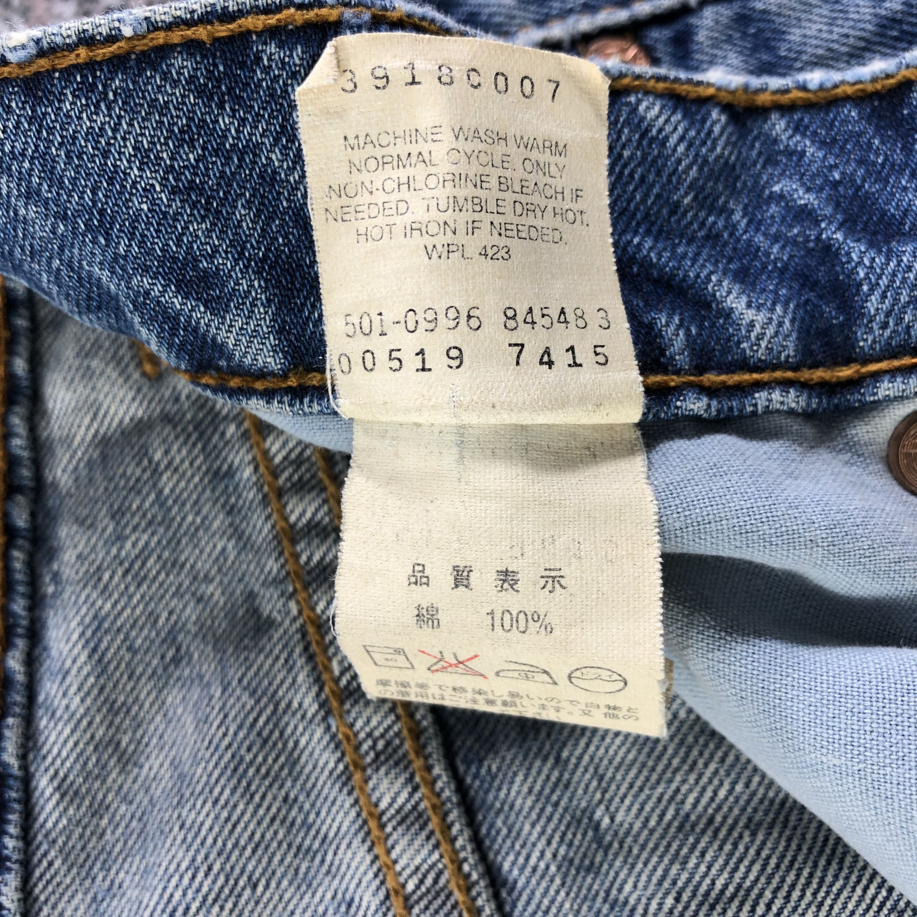 Levi's Vintage 90s Levis 519 Jeans Dirty Wash Denim KJ2451 Size US 29 - 11 Thumbnail