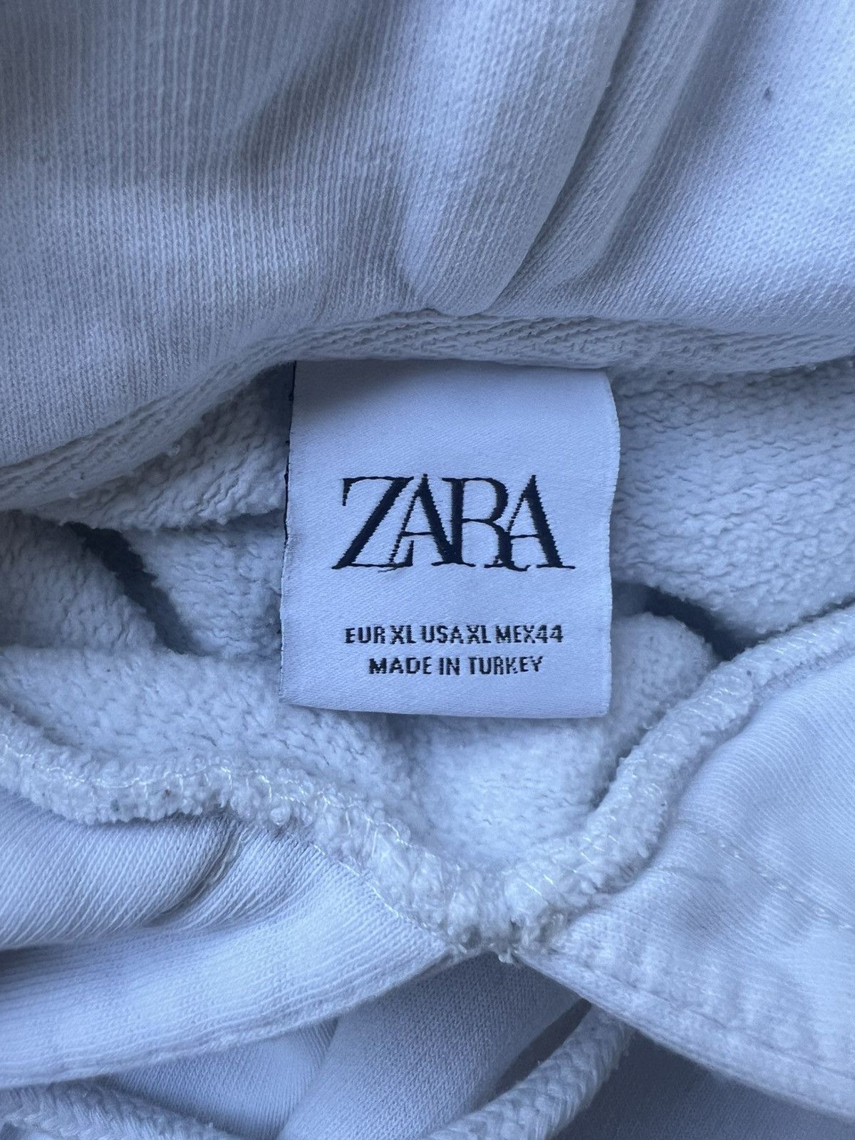 Zara White Men’s Hoodie Size M / US 6-8 / IT 42-44 - 4 Thumbnail