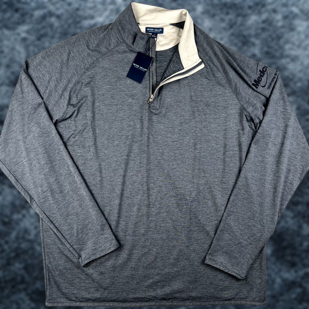 Peter Millar Peter Millar Crown Sport Stealth Performance Quarter Zip Pullover XL Blue Golf Pullover Size US XL / EU 56 / 4 - 1 Thumbnail