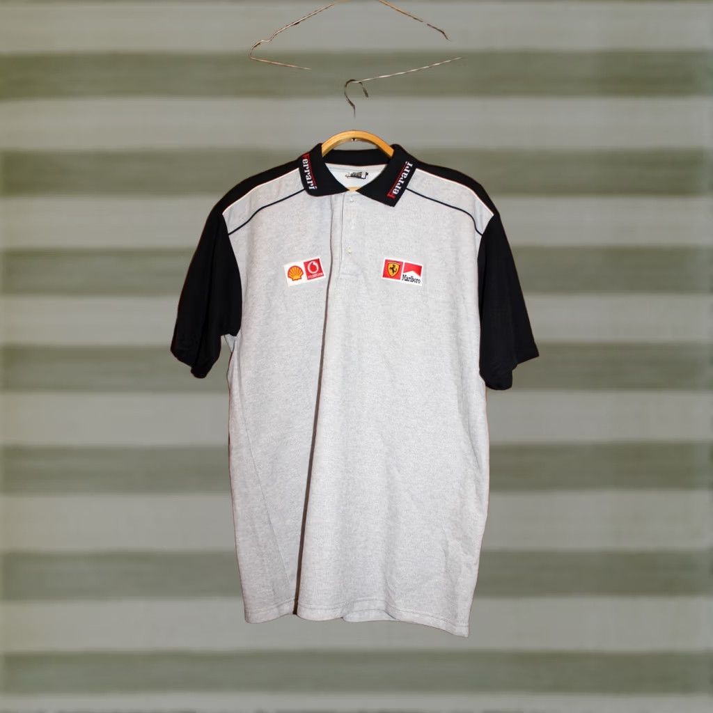 Ferrari VINTAGE Ferrari Marlboro Vodafone Polo T-Shirt - 3XL Grey Unisex Adults Mens Womens Size US XXL / EU 58 / 5 - 1 Thumbnail