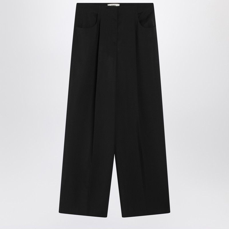 Fendi Fendi Black Wool And Mohair Trousers Size 30" / US 8 / IT 44 - 1 Thumbnail