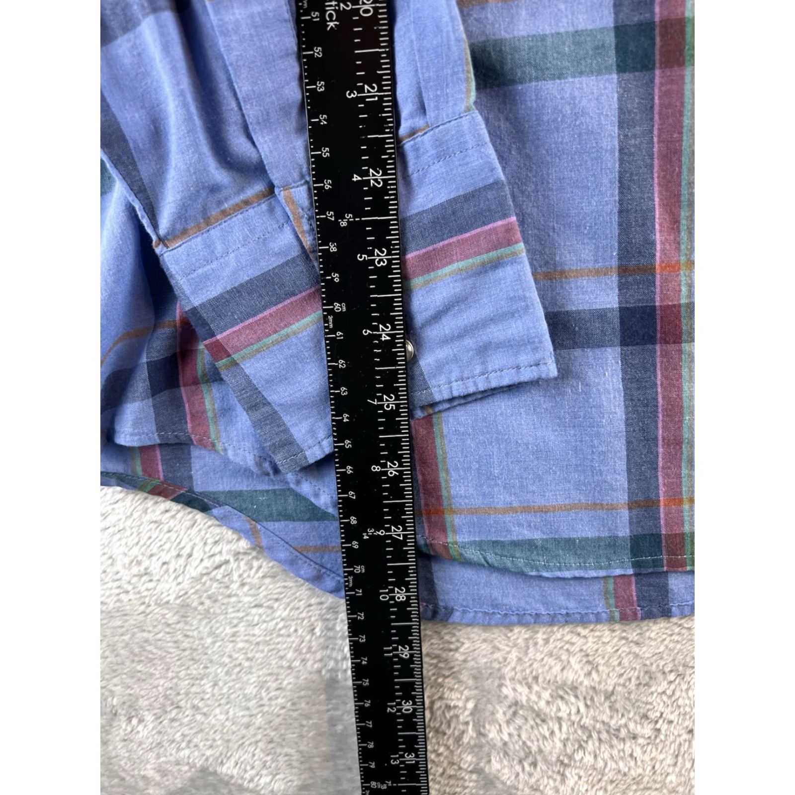 Vintage VINTAGE Authentic Western Youngblood Plaid Shirt Mens L Blue Pearl Snap Cowboy Shirt Size US L / EU 52-54 / 3 - 3 Thumbnail