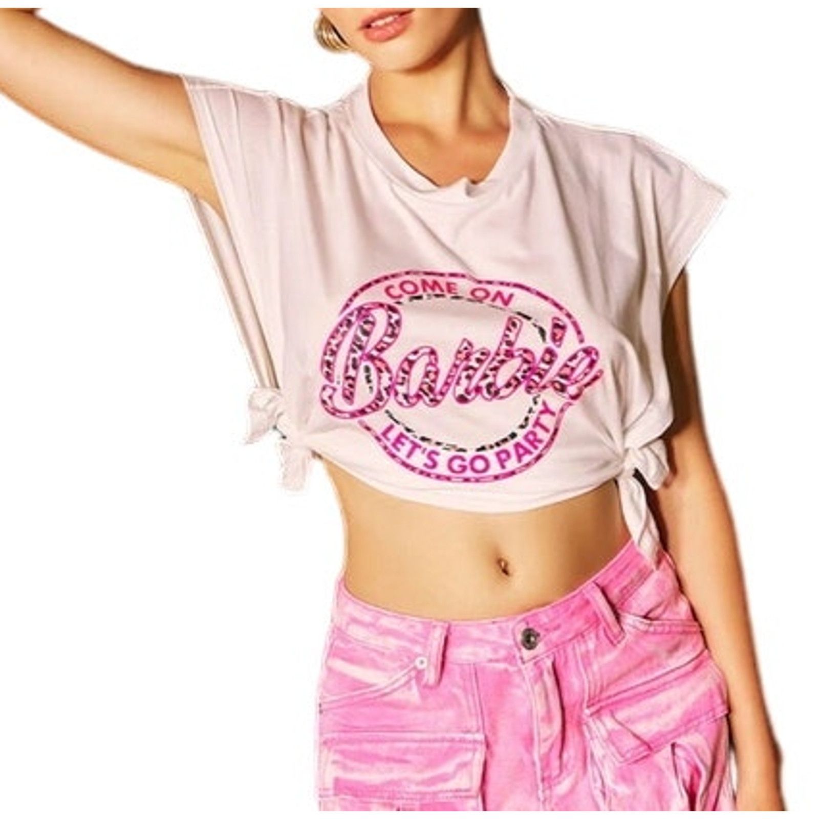 Other Cheetah Letter Print Knot Sleeveless Cut Out Side Tee - L Size L / US 10 / IT 46 - 3 Thumbnail
