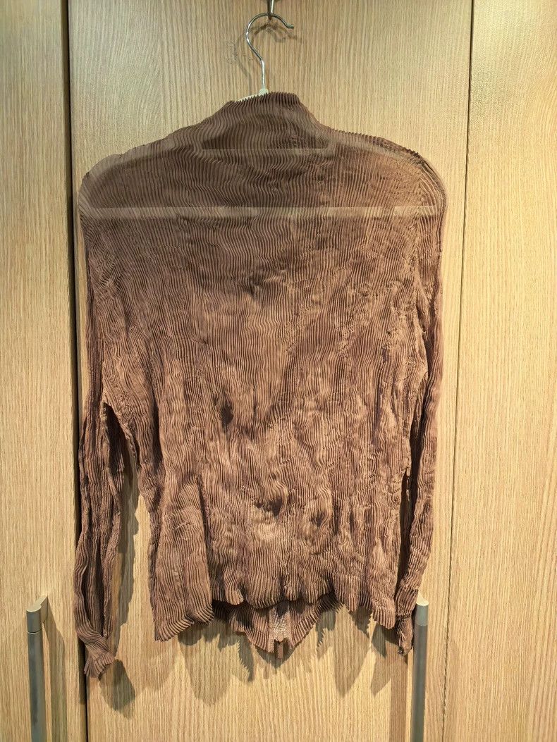 Issey Miyake Issey Miyake Coffee-colored willow cardigan Size M / US 6-8 / IT 42-44 - 3 Thumbnail