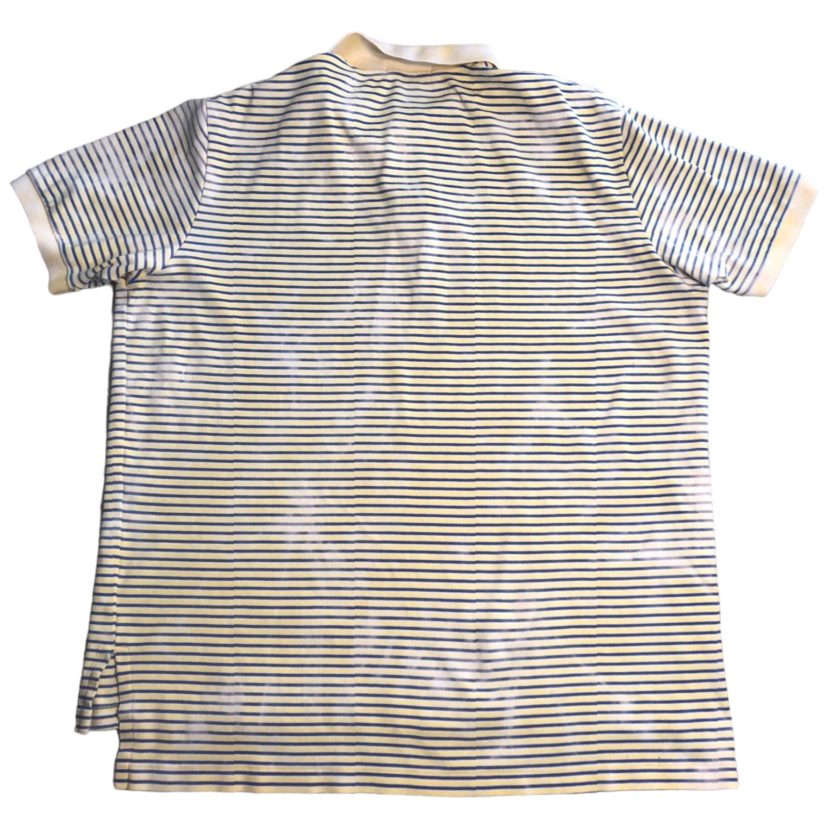 Polo Ralph Lauren Polo Ralph Lauren Polo Shirt XL Yellow Tie-Dye Acid Wash Short Sleeve Striped Vintage Men Size US XL / EU 56 / 4 - 2 Thumbnail