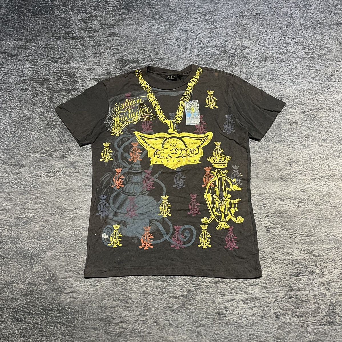 Christian Audigier Vintage Y2K Christian Audigier T Shirt Hip-Hop Grunge Skater Size US XL / EU 56 / 4 - 1 Thumbnail