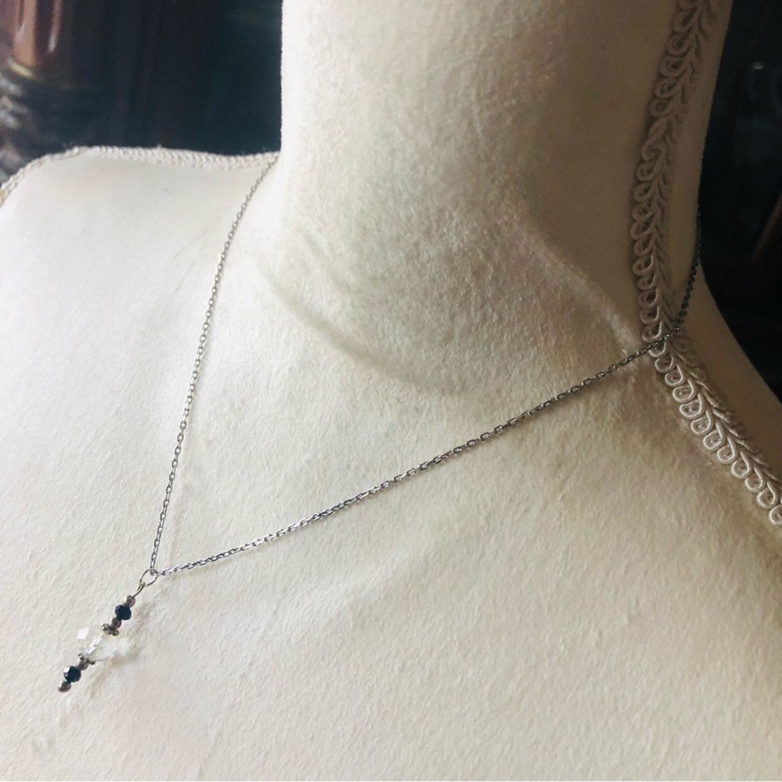 Handmade Handcrafted aura quartz crystal pendant on chain necklace Size ONE SIZE - 4 Thumbnail
