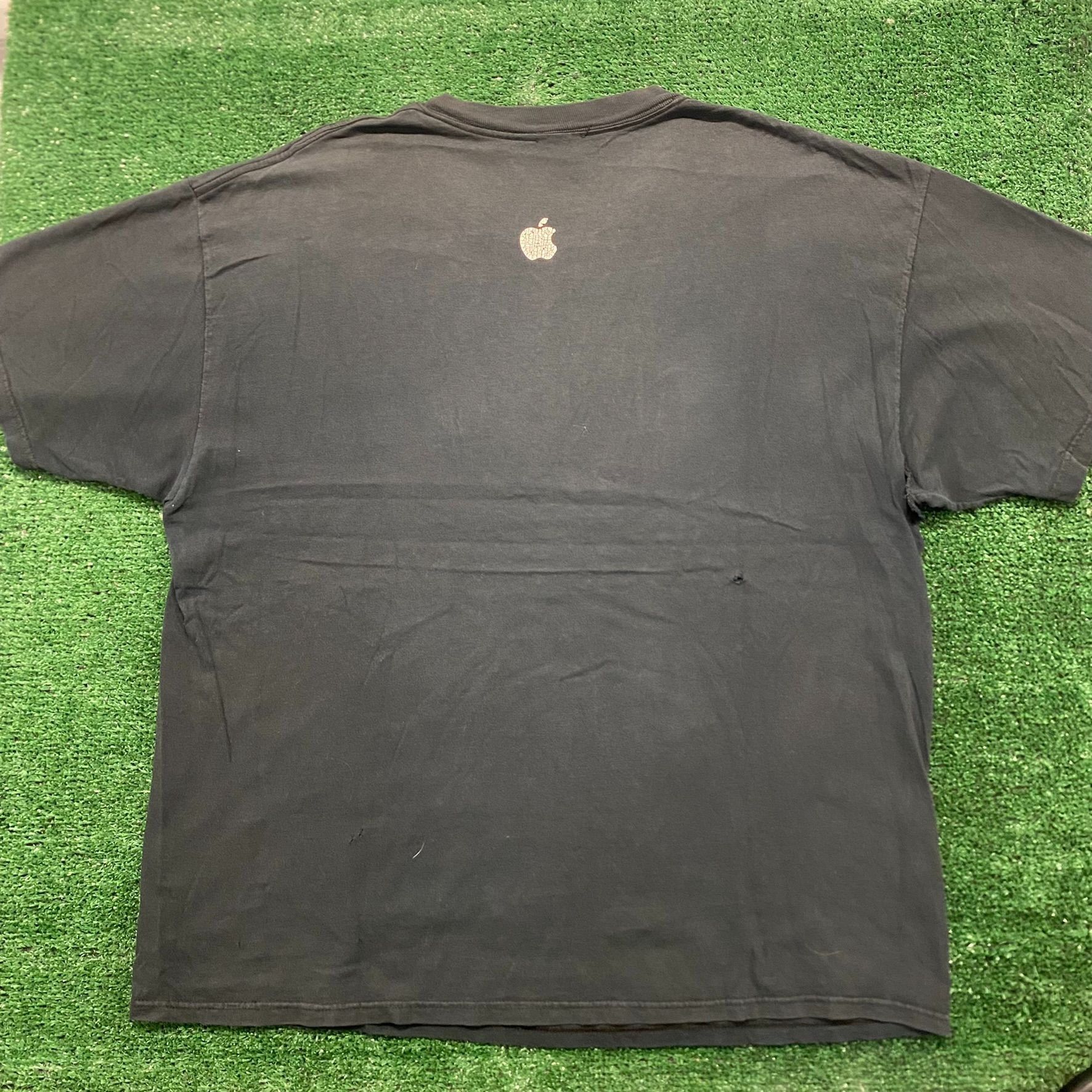 Apple Vintage Y2K Sun Faded Baggy Apple Mac OS X Longhorn T-Shirt Size US XL / EU 56 / 4 - 6 Thumbnail