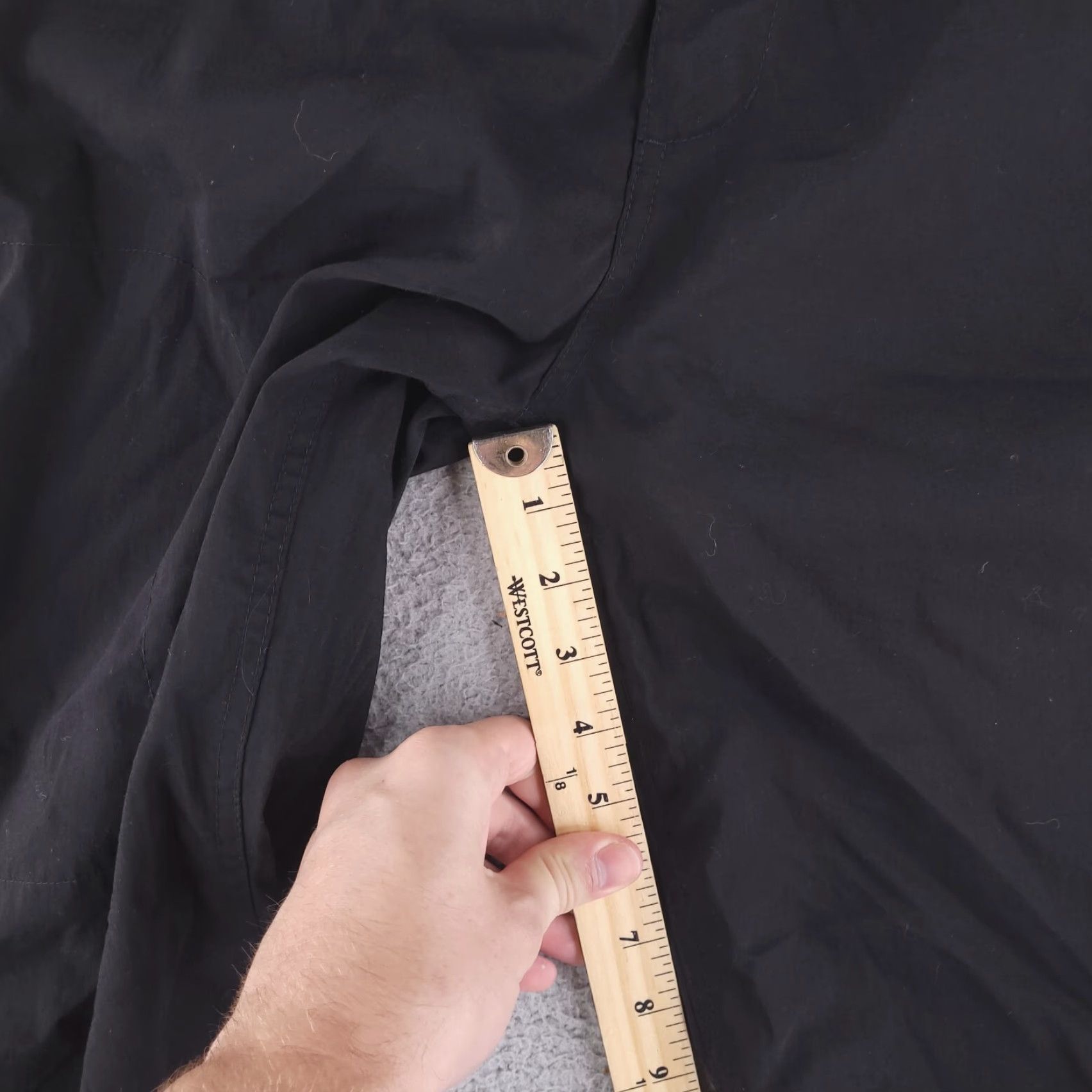 Vintage Khombu Hiking Capri Pants Womens Small Black Travel Stretch Cargo Zip Pocket Size 36" / US 14 / IT 50 - 7 Thumbnail