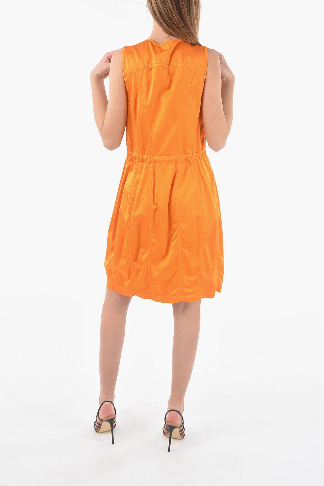 Bottega Veneta og1mm0426 Utility Mini Dress in Orange Size S / US 4 / IT 40 - 2 Thumbnail
