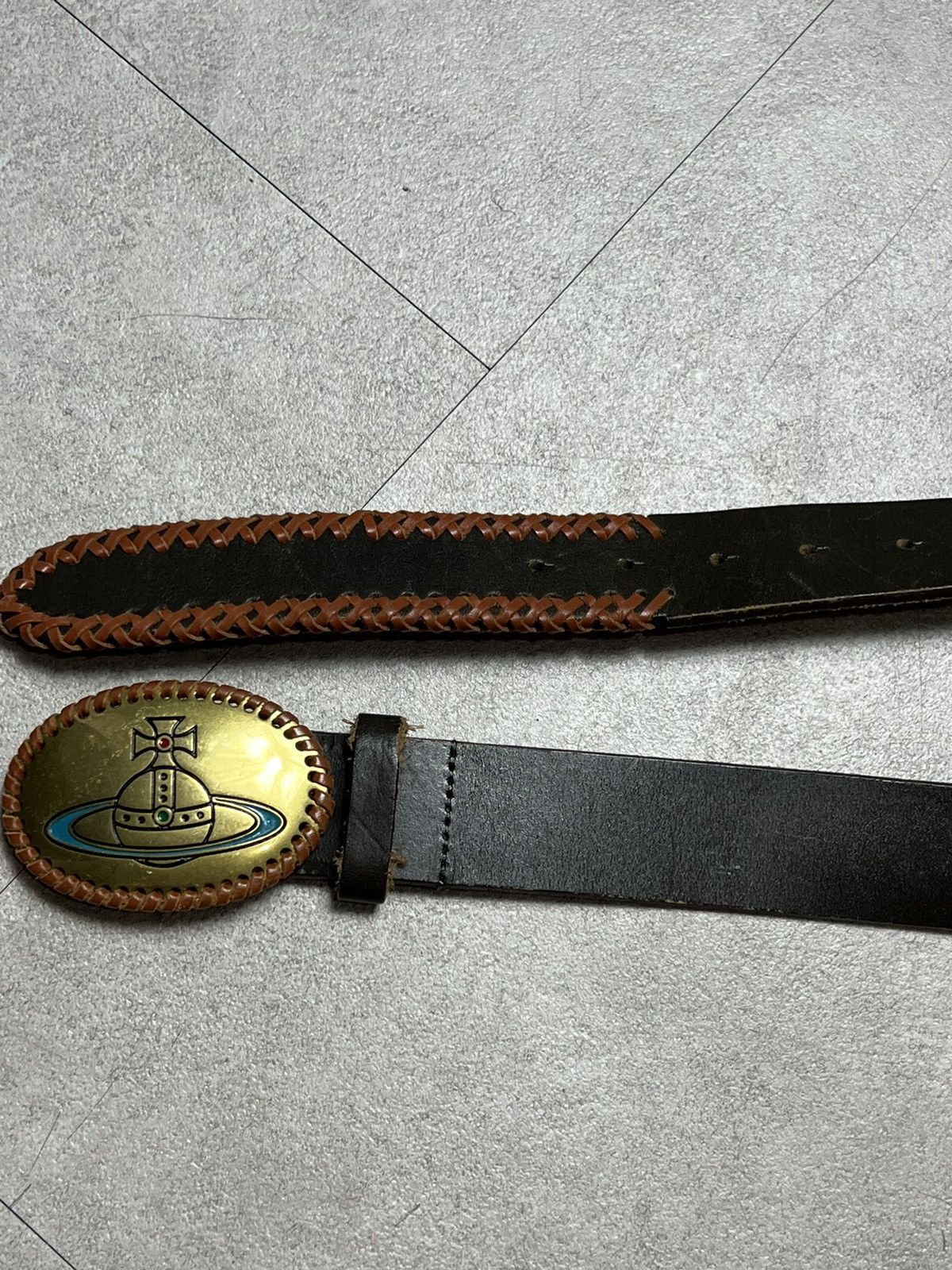 Vivienne Westwood Vivienne westwood orb Western Buckle Leather Belt Size ONE SIZE - 3 Thumbnail