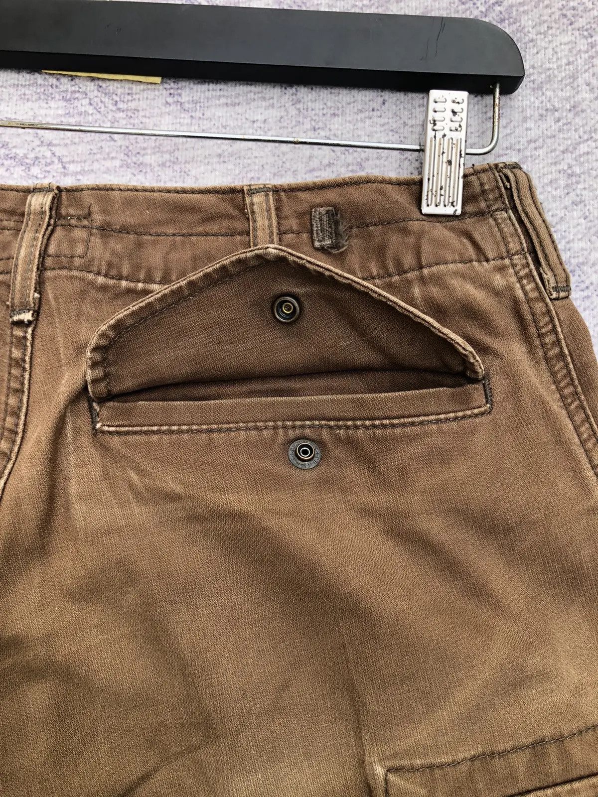 Japanese Brand × Vintage Japanese Cargo Pants Faded Brown Vintage Pattern Size US 26 / EU 42 - 15 Thumbnail