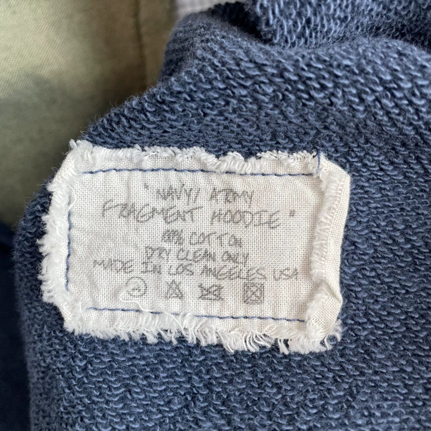 Greg Lauren Greg Lauren colorblocked long sleeve hoodie Navy 3 Size US L / EU 52-54 / 3 - 6 Thumbnail