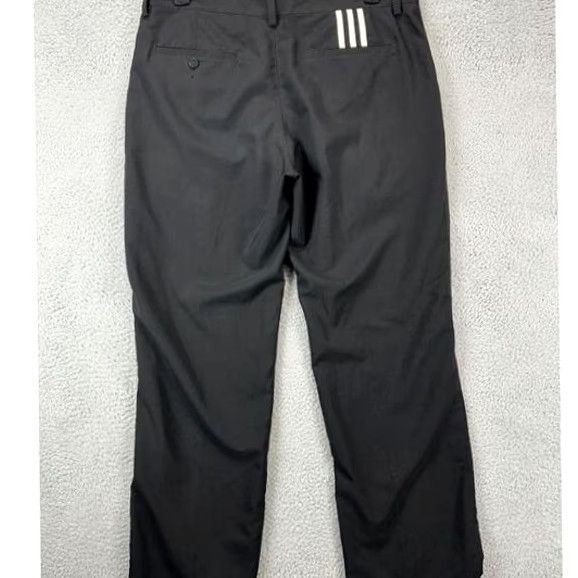 Adidas Adidas Climalite Chino Golf Pants Mens 36X32 Black Logo Straight Leg Flat Front Size US 36 / EU 52 - 2 Thumbnail