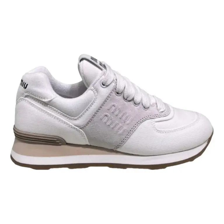 Miu Miu o1la1rc1a0724 Low Top Sneaker in White Size US 10.5 / IT 40.5 - 1 Thumbnail